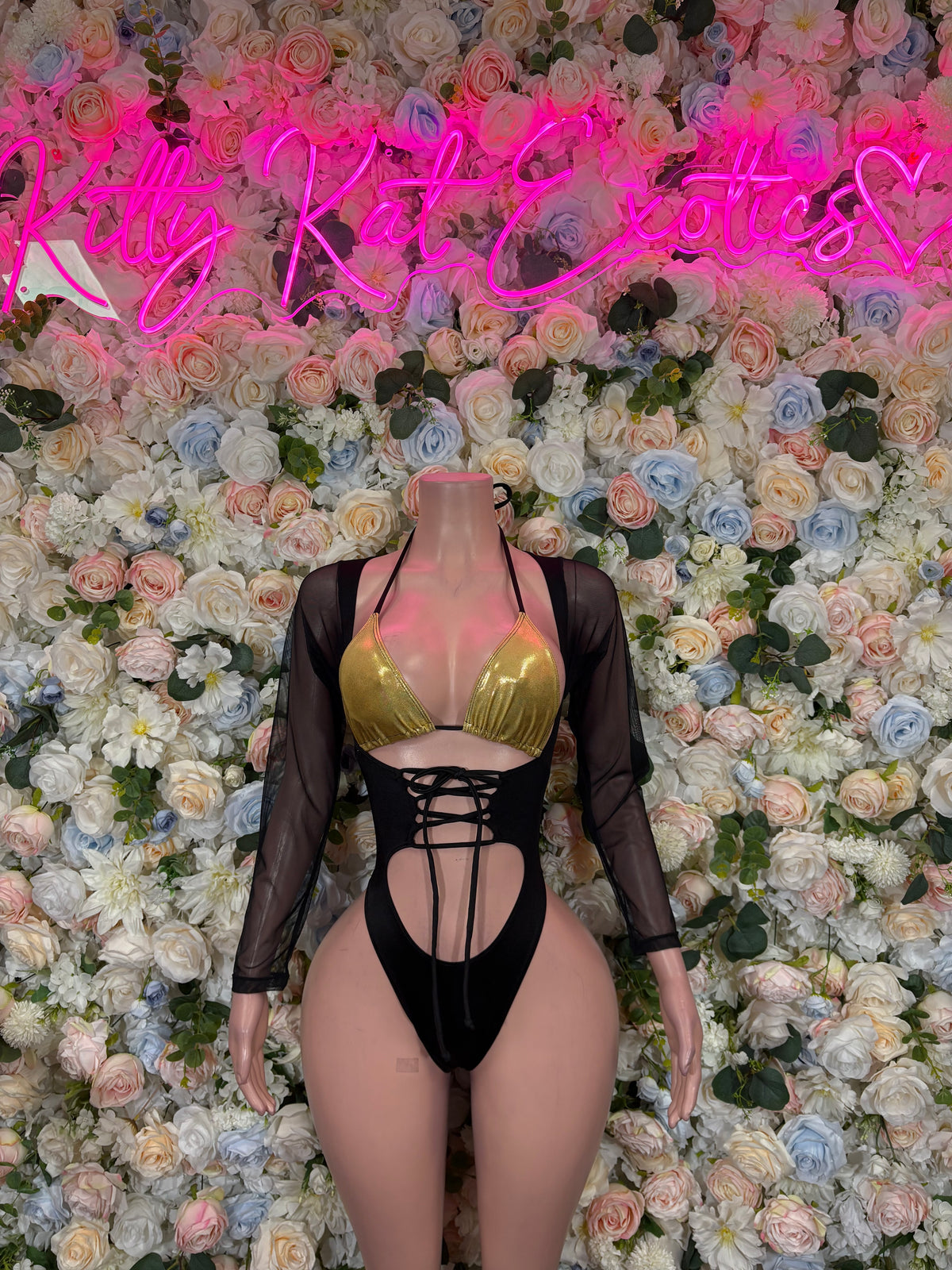 Gold Black Bottlegirl Bodysuit, One Piece Bartender Outfit, Festival Rave Outfit Clubwear