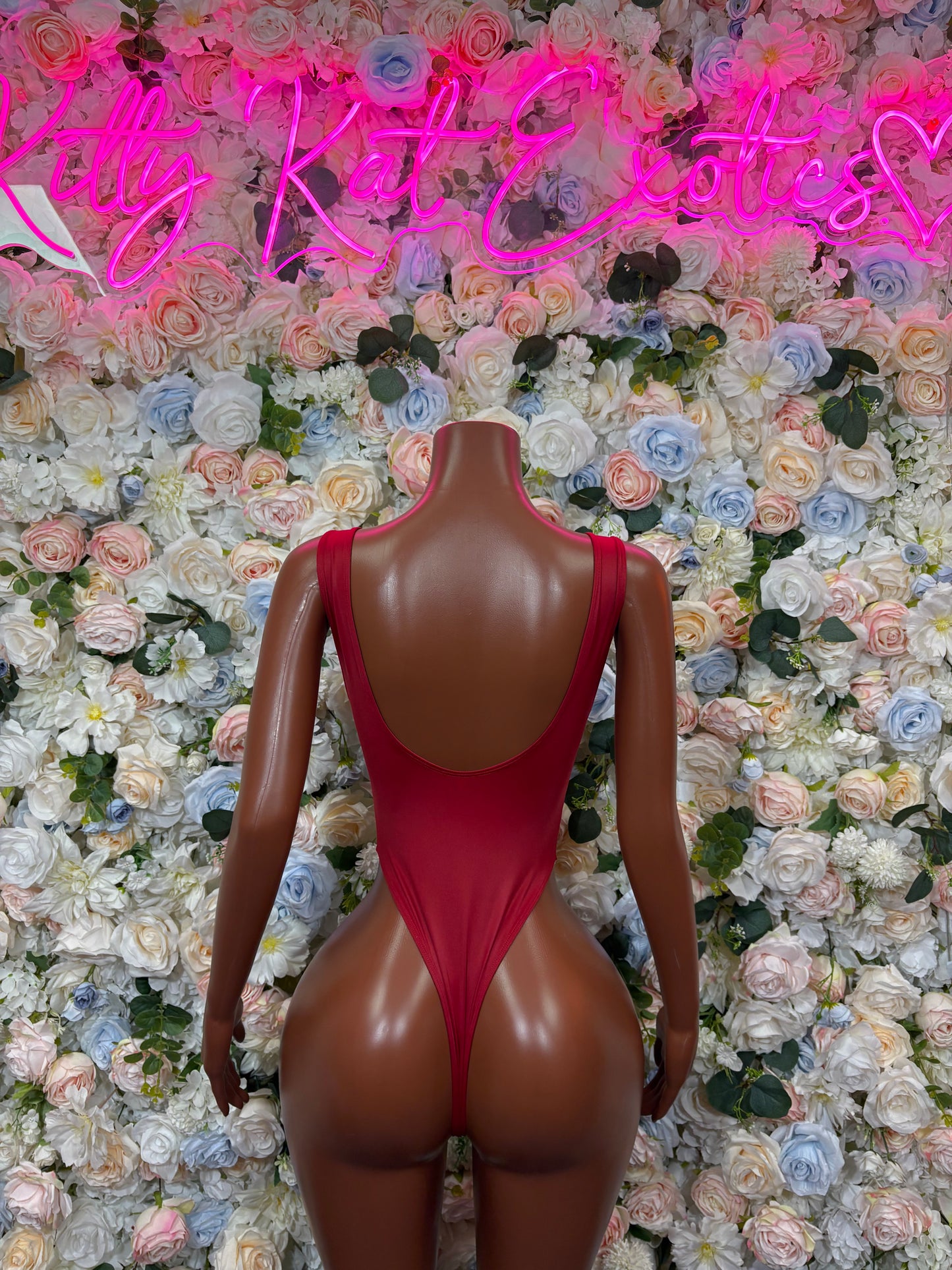 Red Bodysuit Rave Festival Outfit Women - Exotic Dancewear Stripper Clubwear Bottle Girl Ravewear