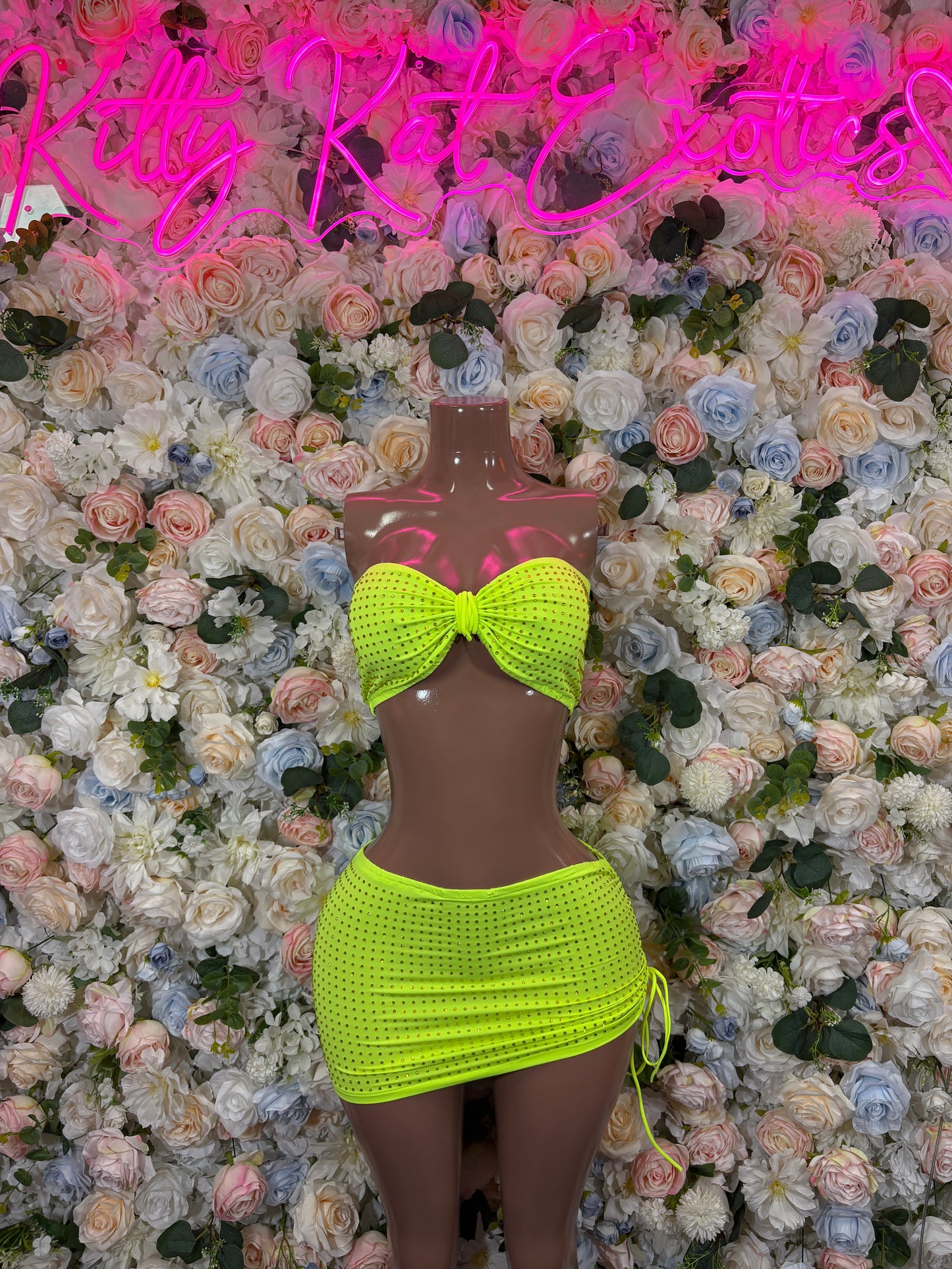 Neon Skirt Set - Exotic Dancewear Rave Festival Outfit Clubwear for Women
