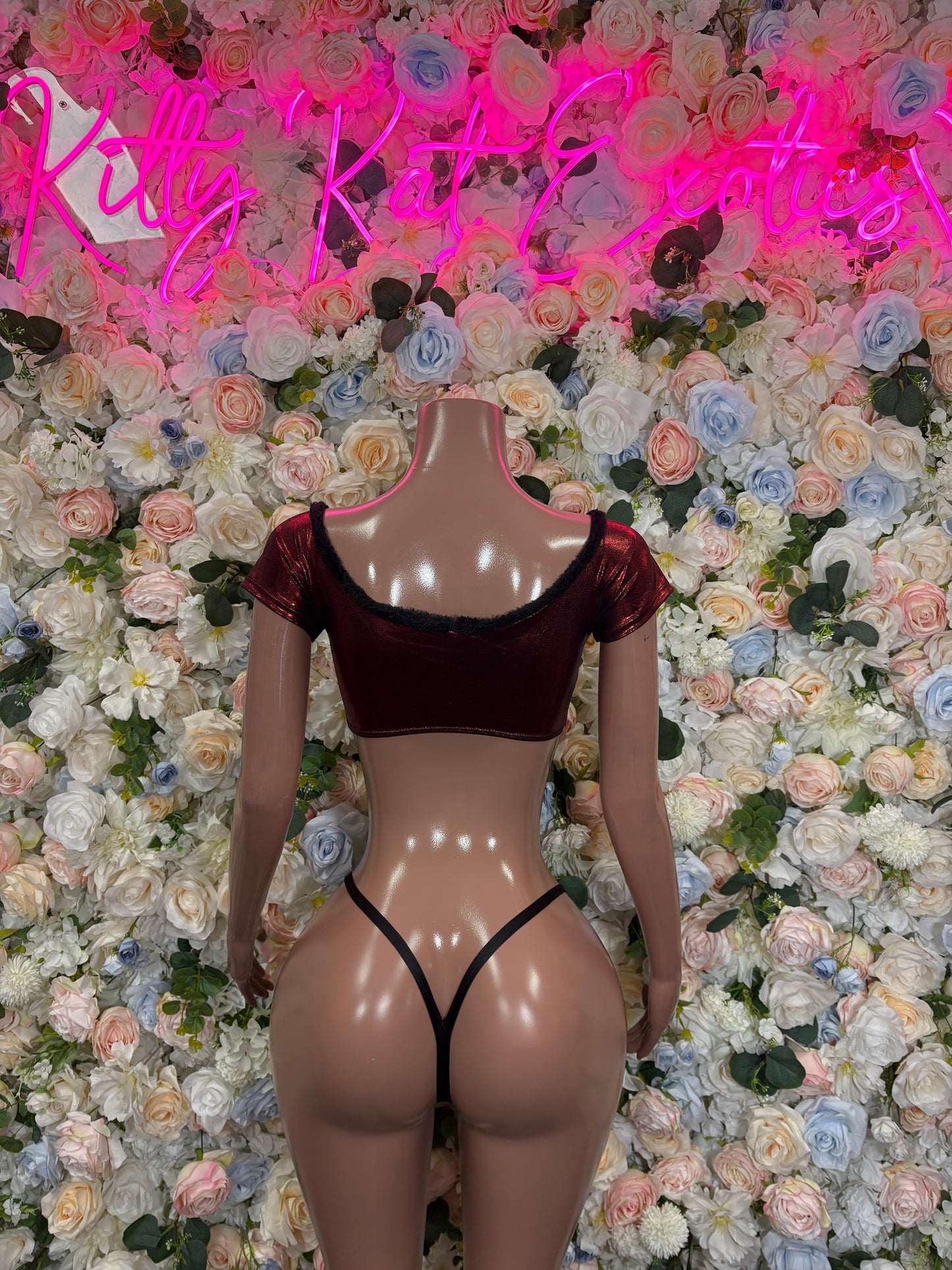 Christmas Two Piece Bikini Set - Holiday Design | Exotic Dancewear for Performers, Bottlegirl Bartender