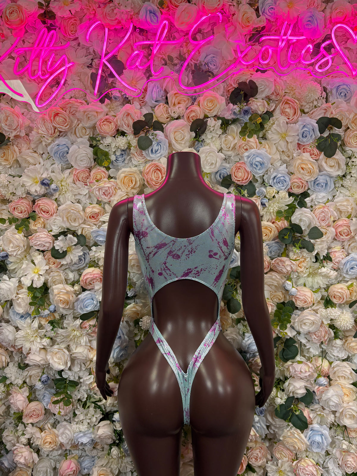 Metallic Bodysuit , Festival Rave One Piece, Exotic Dancewear Clubwear