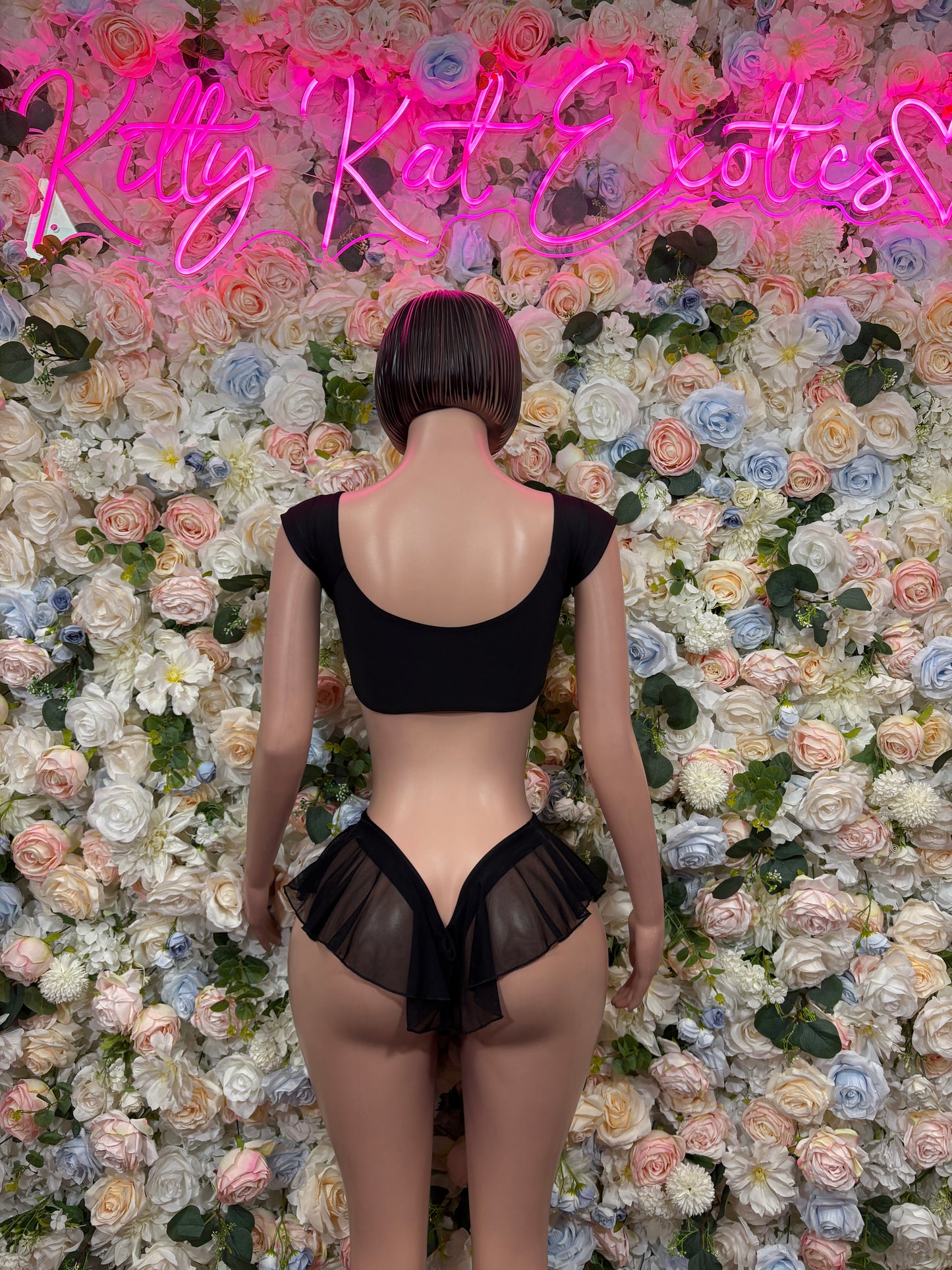 Women’s Festival Outfit Black Two Piece Set Rave Outfit Clubwear