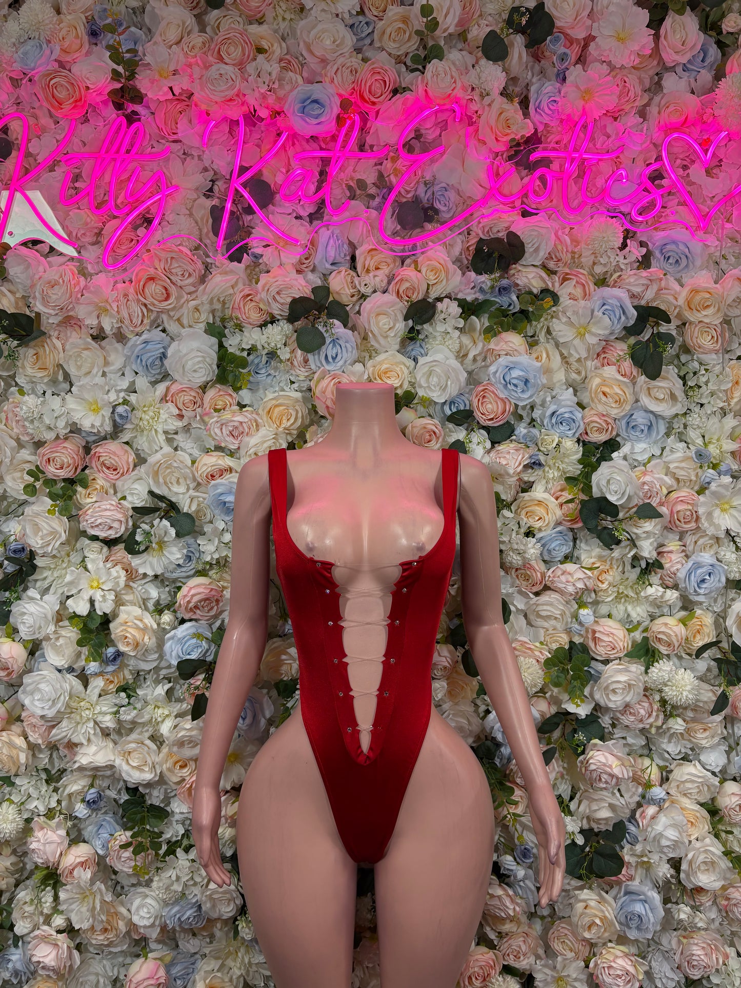 Bottlegirl Bodysuit Red Festival Outfit - Exotic Dancewear
