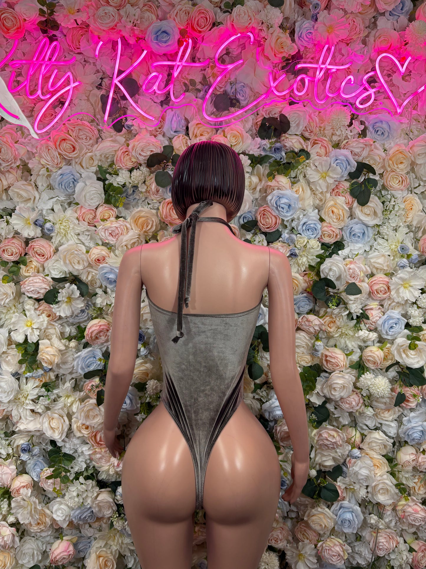 Velvet Bartender Bodysuit - Sexy One Piece Rave Clubwear Outfit for Women Bottlegirl Bottle Service