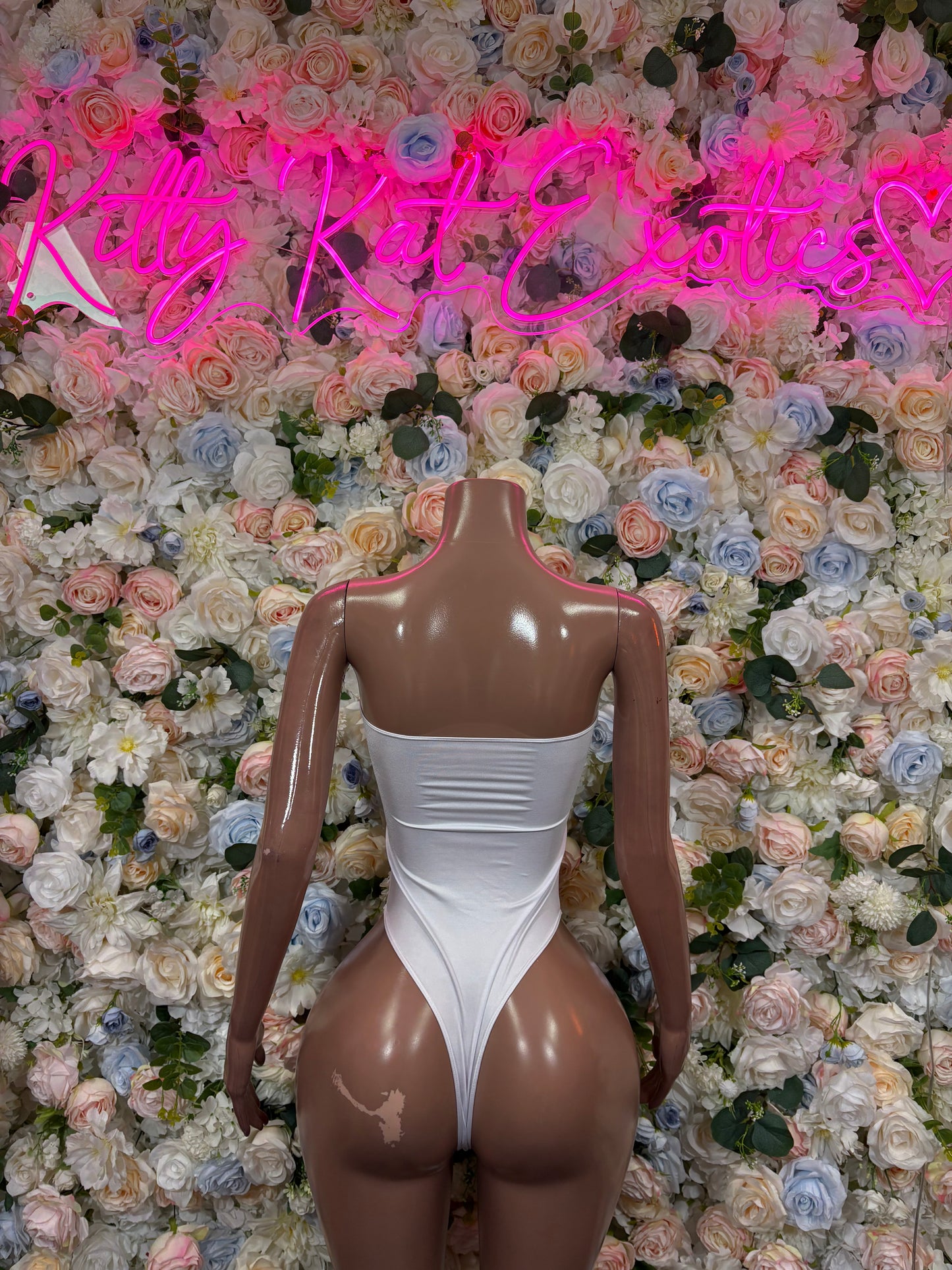 Bartender Bodysuit Summer White Design | Exotic Dancewear for Performers, Rave Outfits