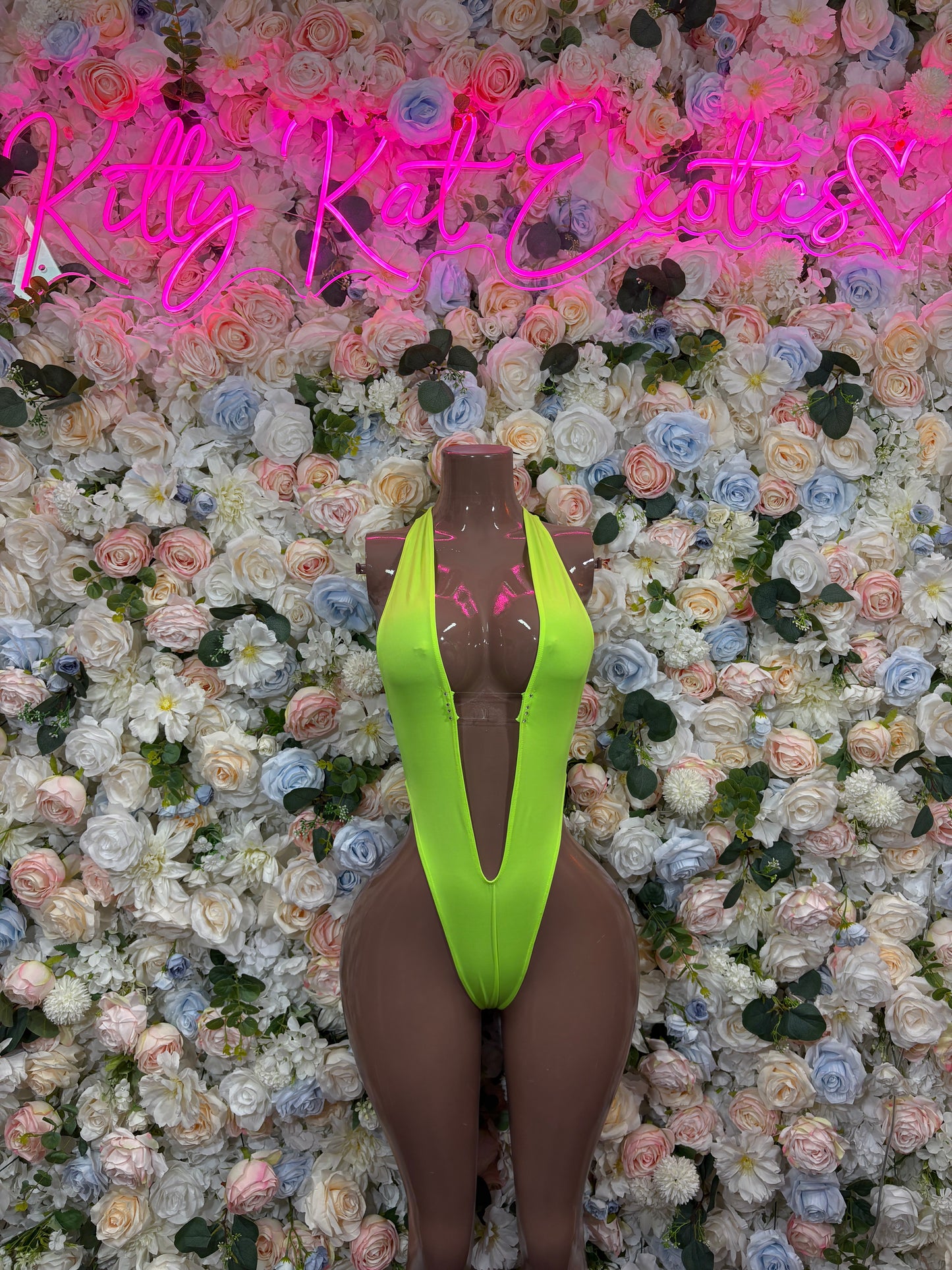 Ravewear One-Piece  Bodysuit - Neon Green  | Exotic Dancewear for Performers, Raves, & Festival Clothing