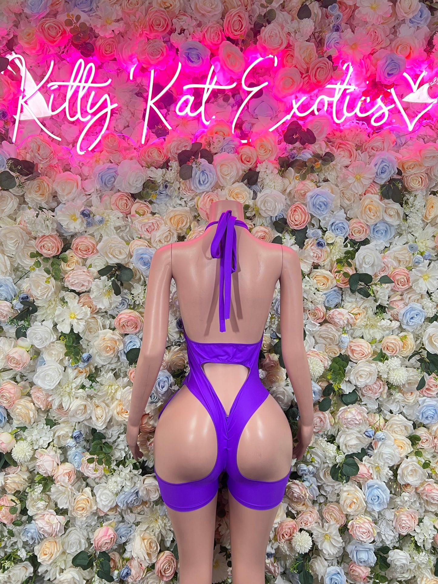 Bottlegirl - Exotic Dancewear Purple One Piece  - Rave Outfit  Sexy for Performers, Events, or Special Occasions