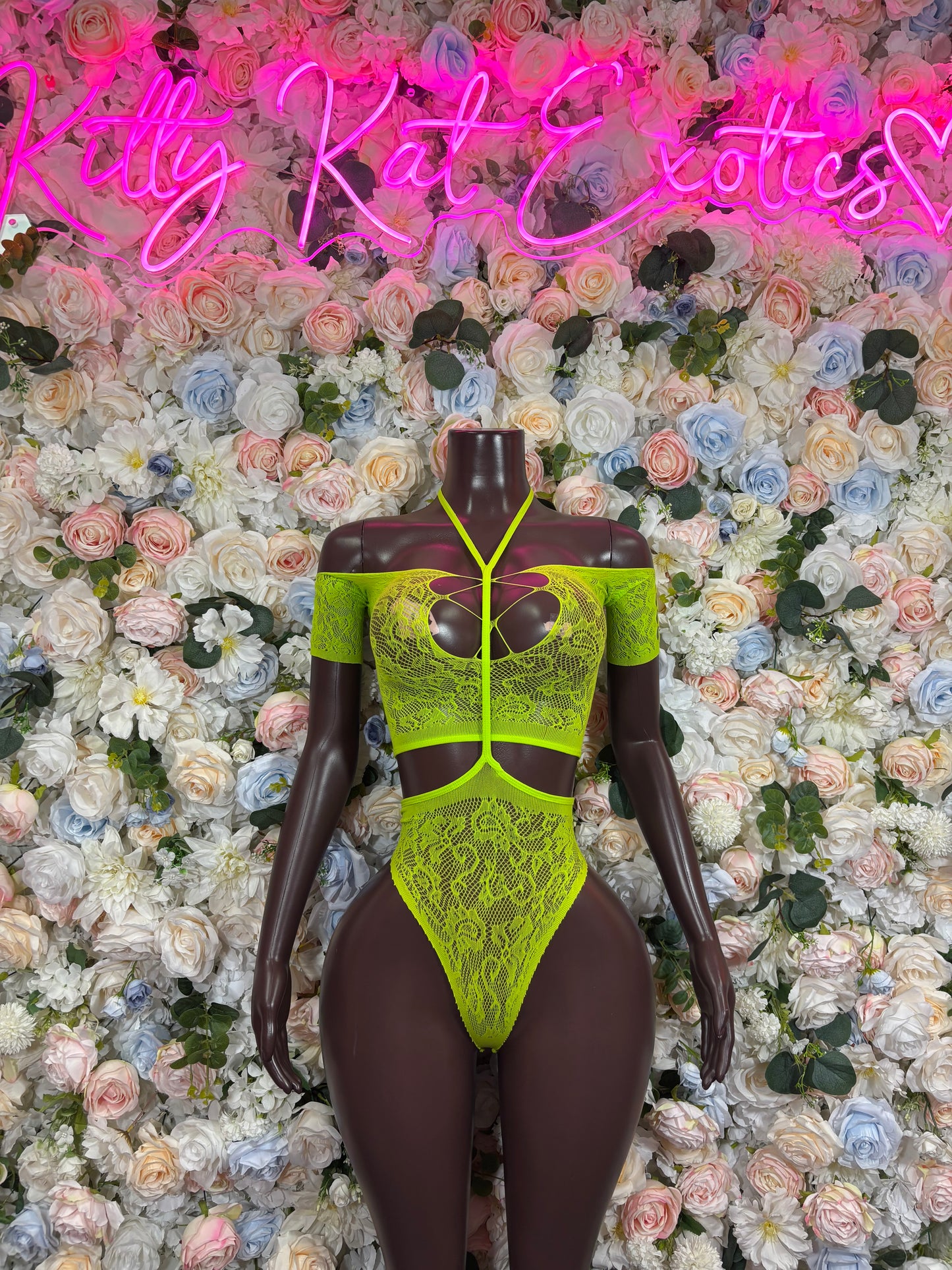 Green Fishnet Bodysuit, Sheer Mesh One Piece, Sparkly Rave Festival Outfit Clubwear