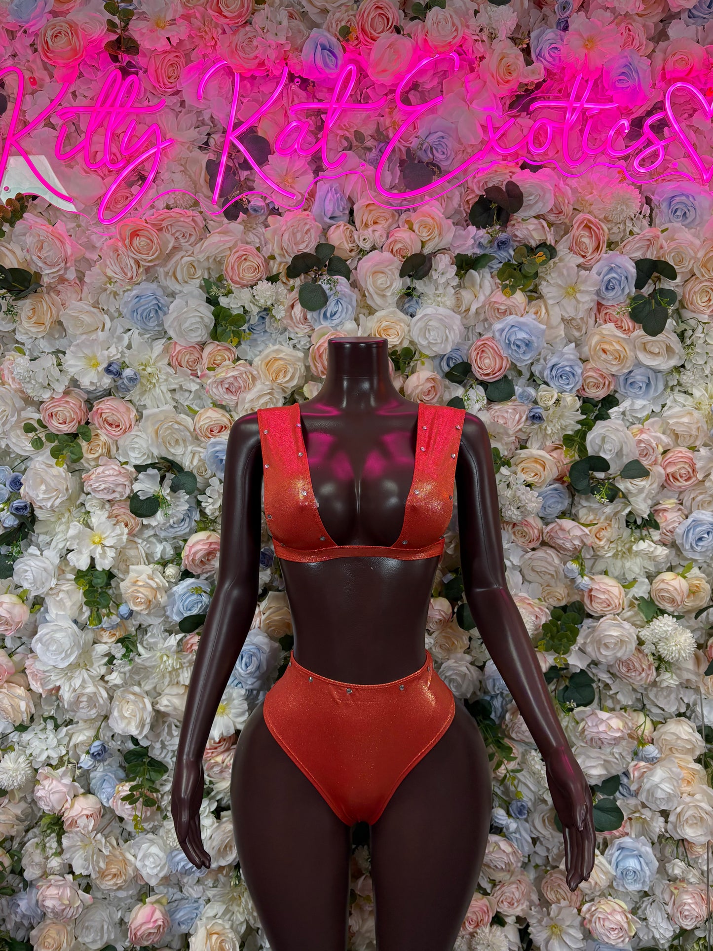 Orange Two-Piece Set – Summer Festival & Rave Wear Bartender Outfit