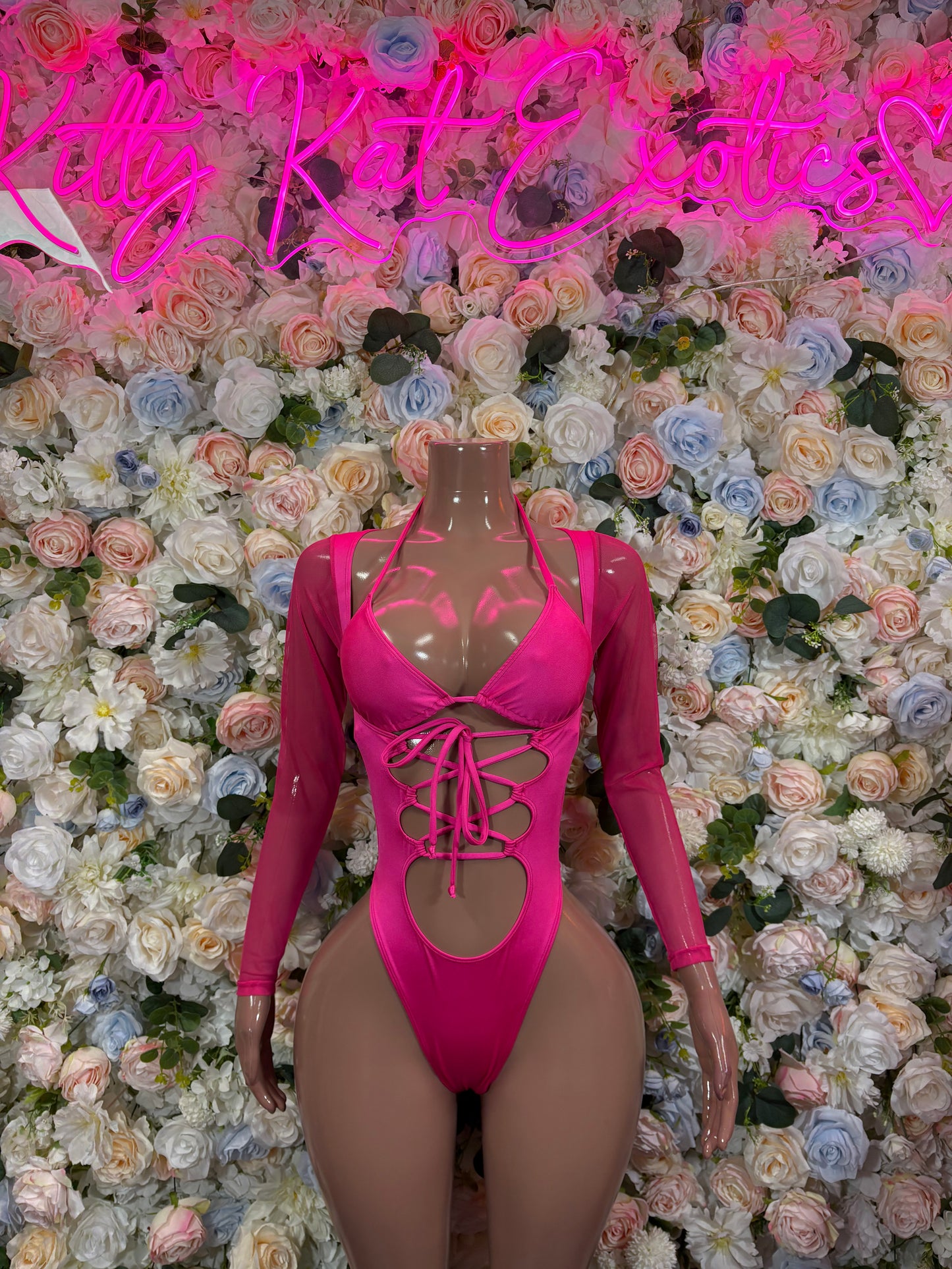 Bottlegirl Outfit One-Piece Pink Bodysuit   Bartender  | Exotic Dancewear Festival wear