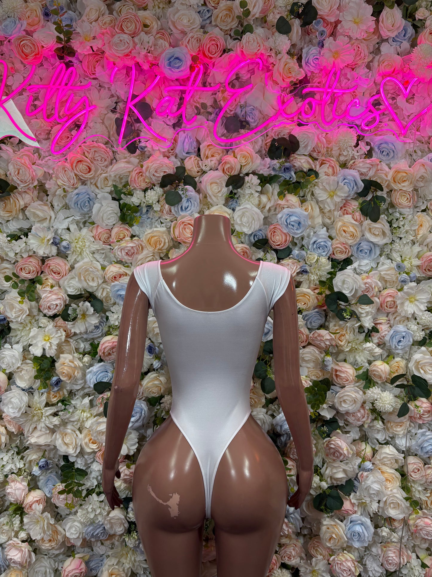 White Festival Bodysuit for Women - Rave Outfit, Exotic Dancewear, Summer Performer Costume