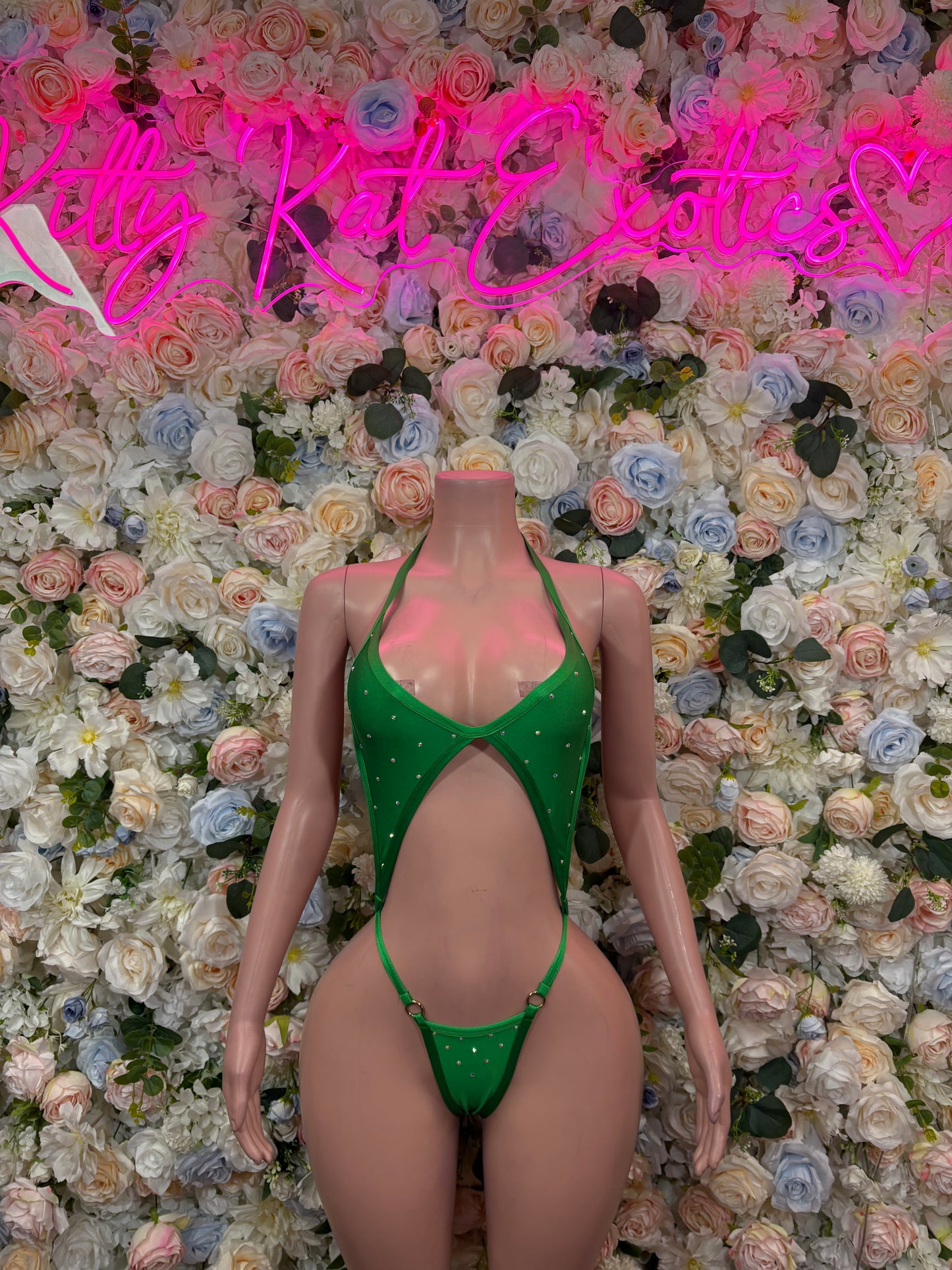 St Patrick’s Day Green Dancewear Slingshot, Festival Rave Outfit