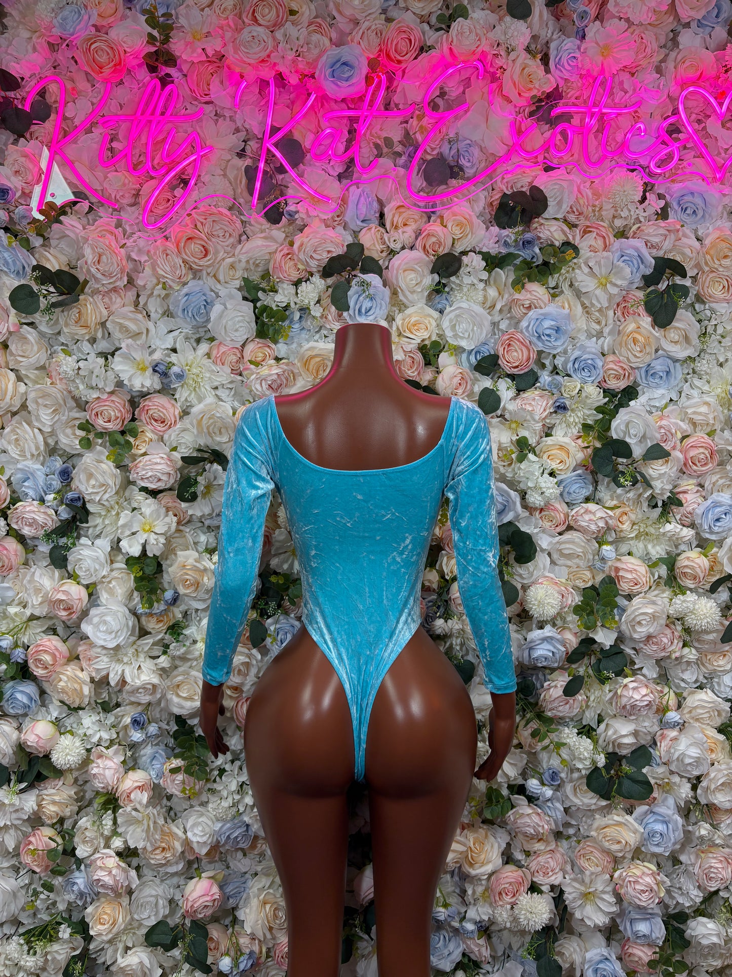 Teal Velvet Bodysuit | Rave Festival Outfit, Exotic Dancewear