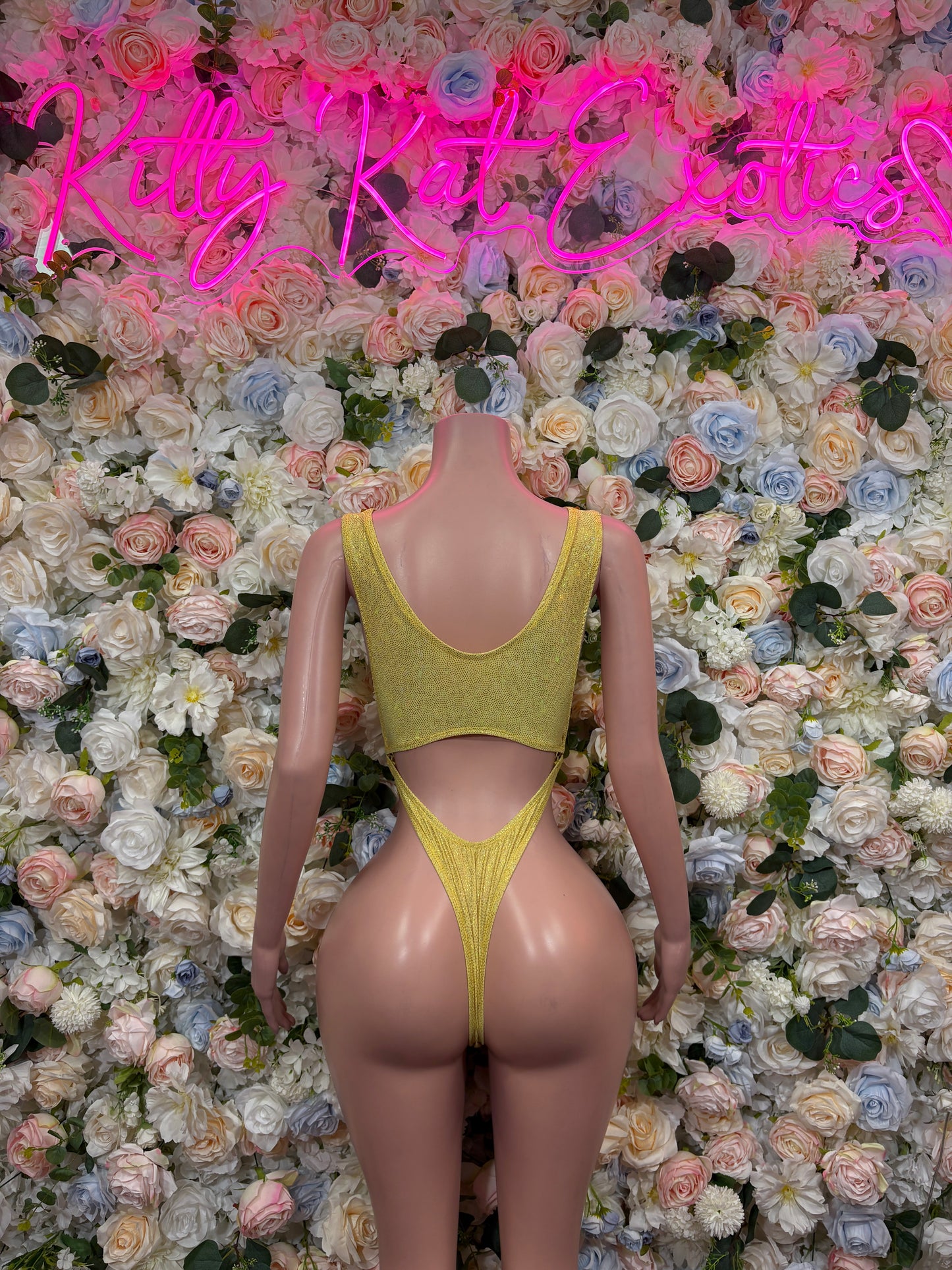 Rave Clothing Yellow Bodysuit - Exotic Dancewear for Performers, Raves, & Festival Clothing