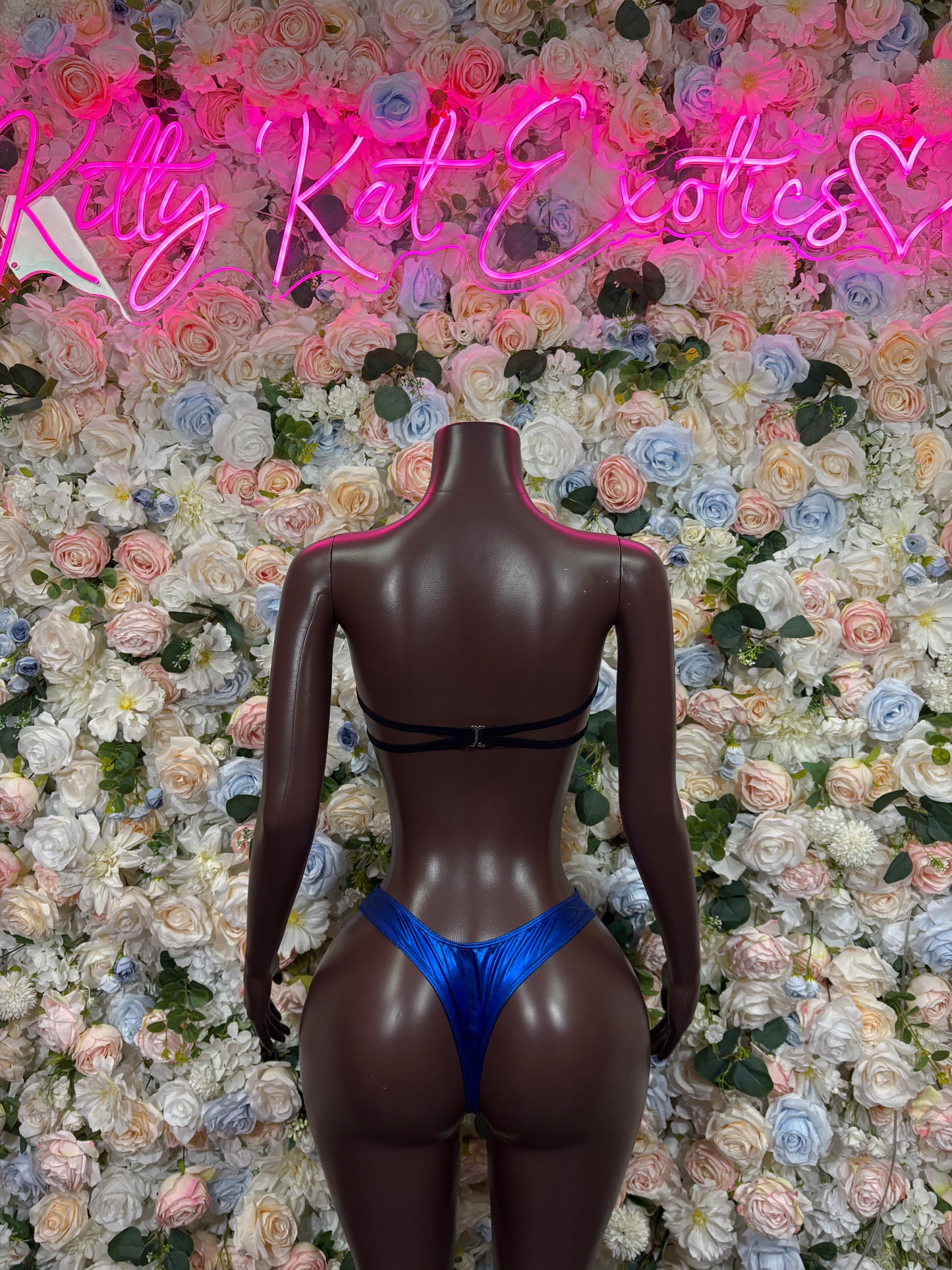 Royal Blue Bikini Two Piece Set Exotic Dancewear Rave Festival Outfit