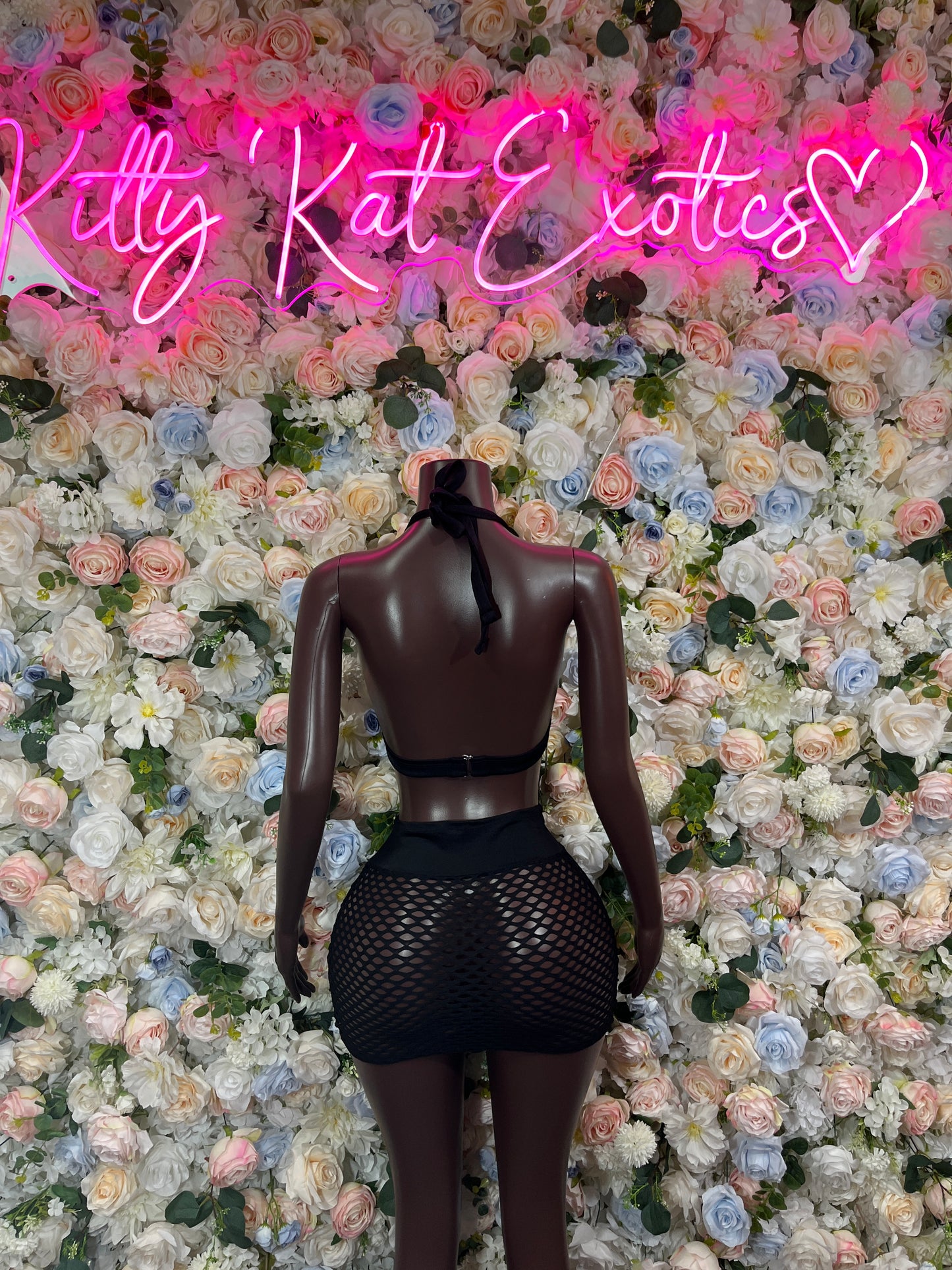 Two Piece Fishnet Skirt Set Festival  Rave-wear Exotic Dancewear for Performers, Raves, & Festival Clothing