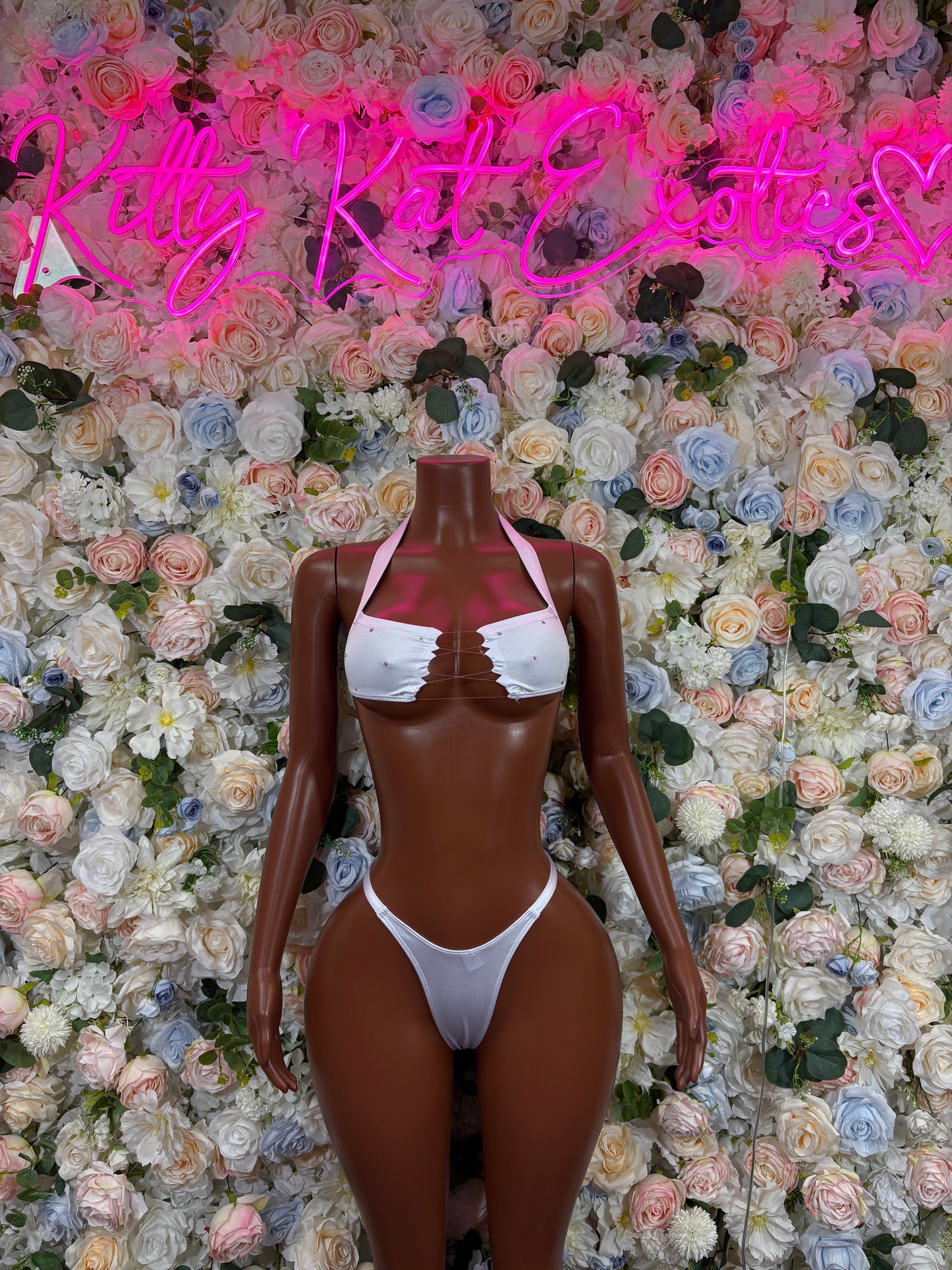 Summer White Bikini Two-Piece Set Rave Oufit– Exotic Dance & Rave wear Clothing