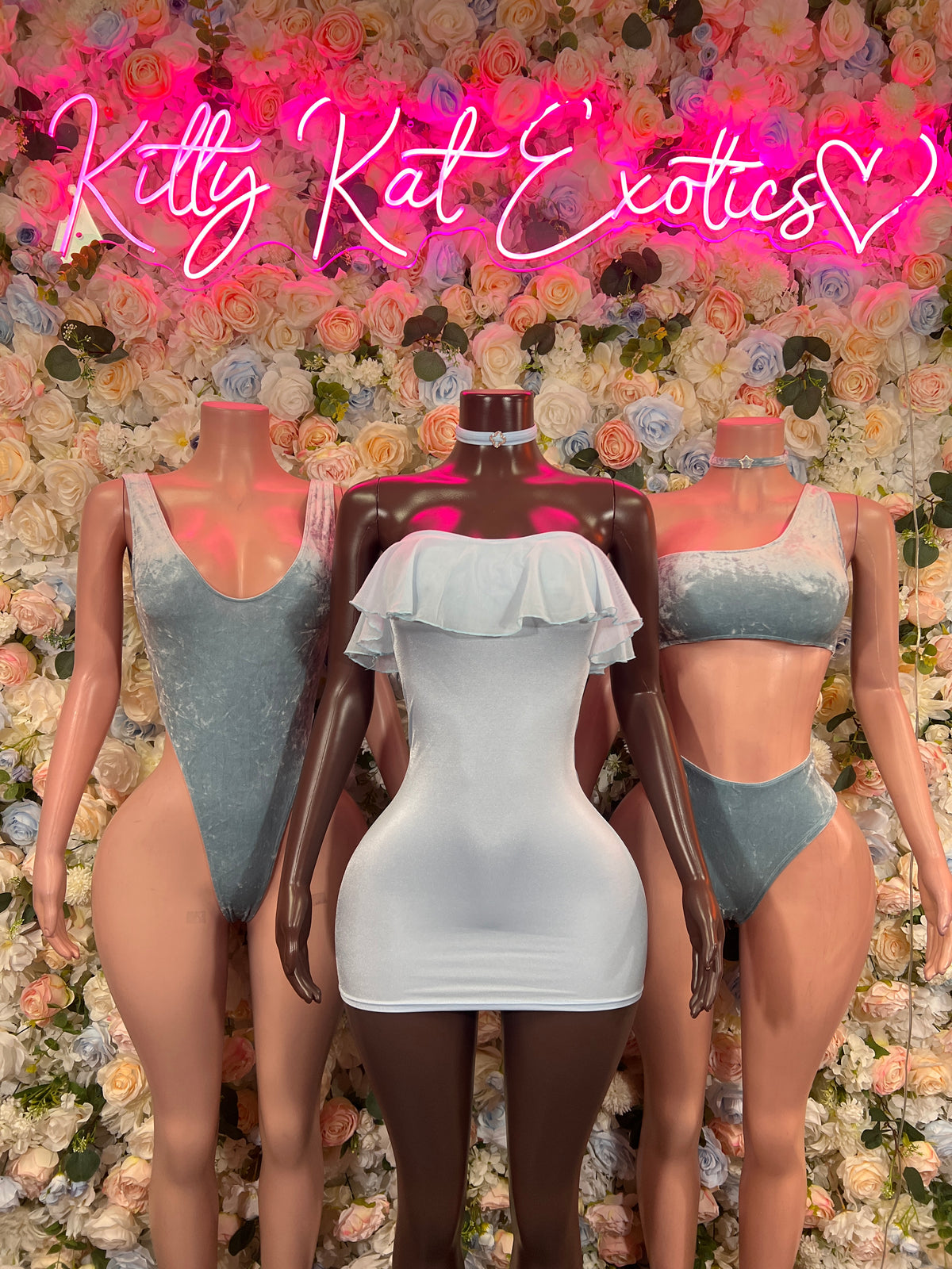 Baby Blue Velvet One Piece Set Rave Outfit  Festival Two Piece Dancewear Women’s Rave Clothing