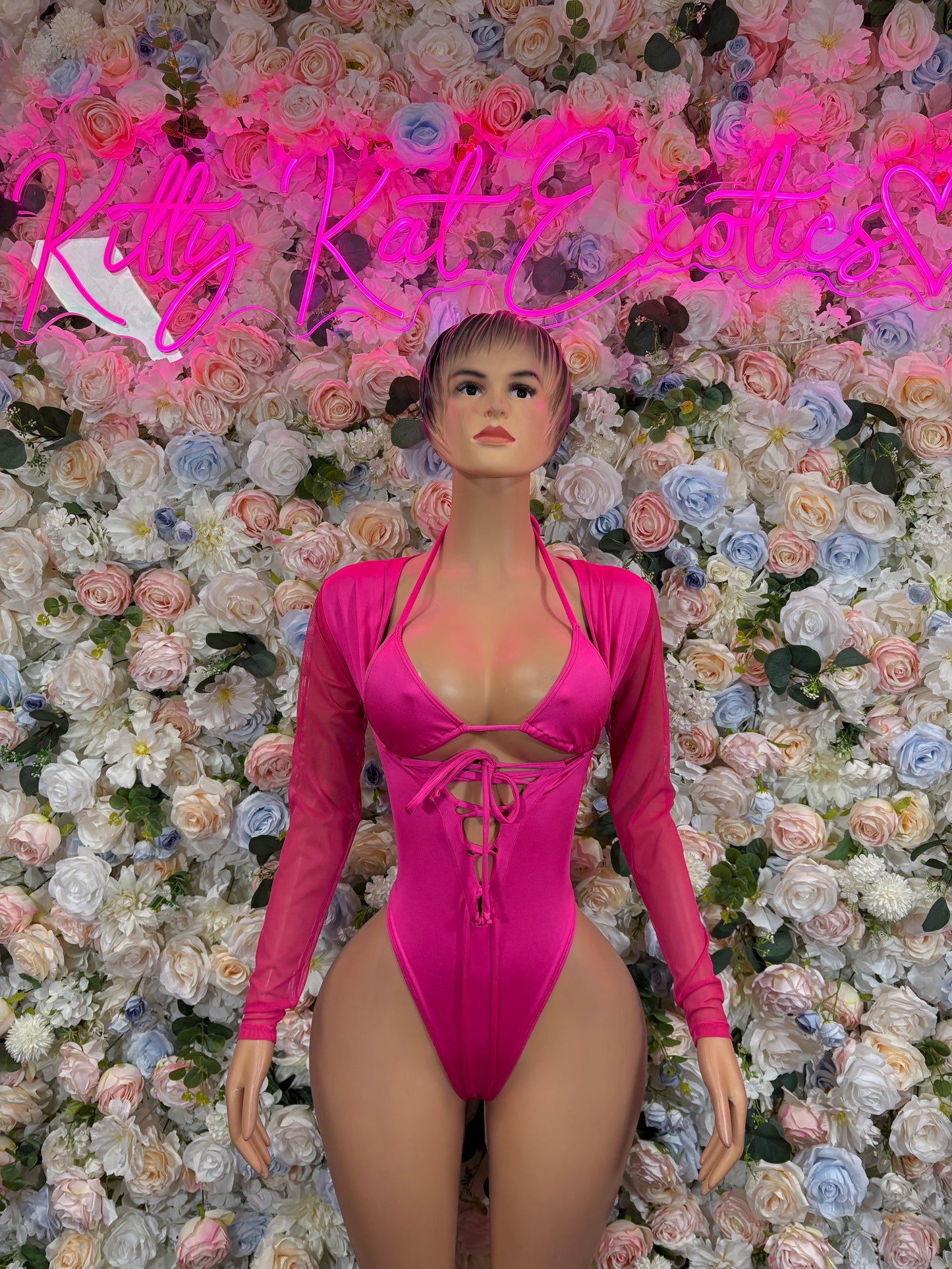 Bottlegirl Outfit One-Piece Pink Bodysuit   Bartender  | Exotic Dancewear Festival wear