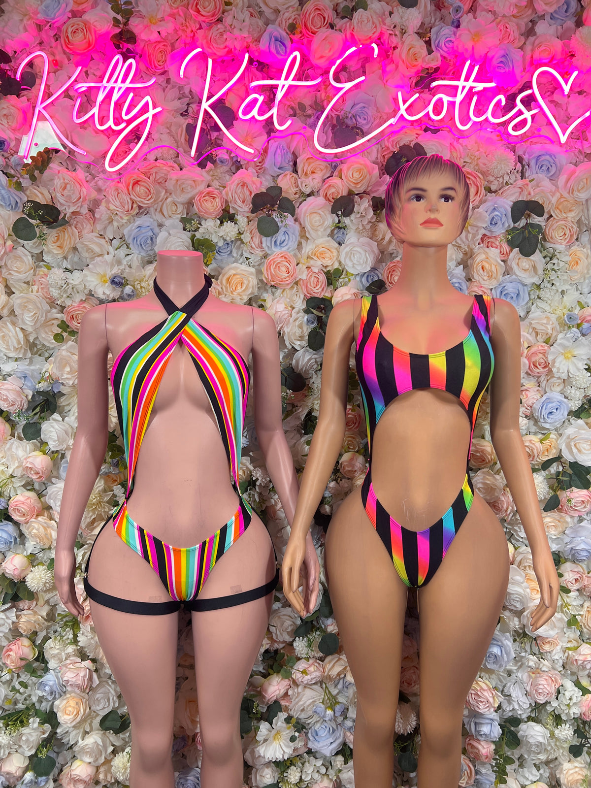 Rave Bodysuit One-Piece Multicolor Oufit– Exotic Dance & Rave Clothing