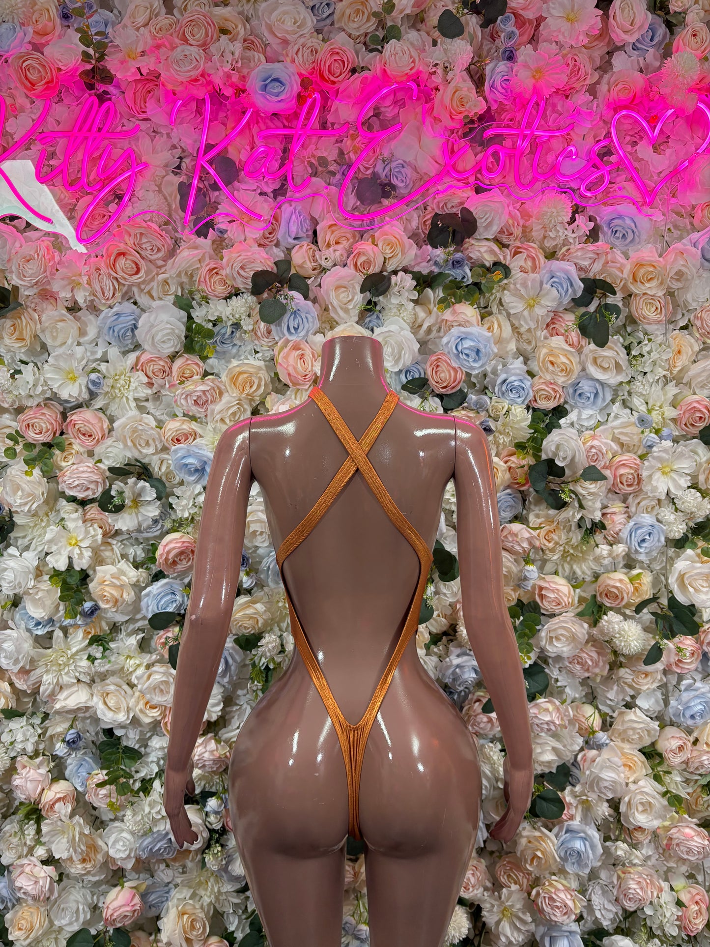 Orange One-Piece Bodysuit  Bartender Bottlegirl