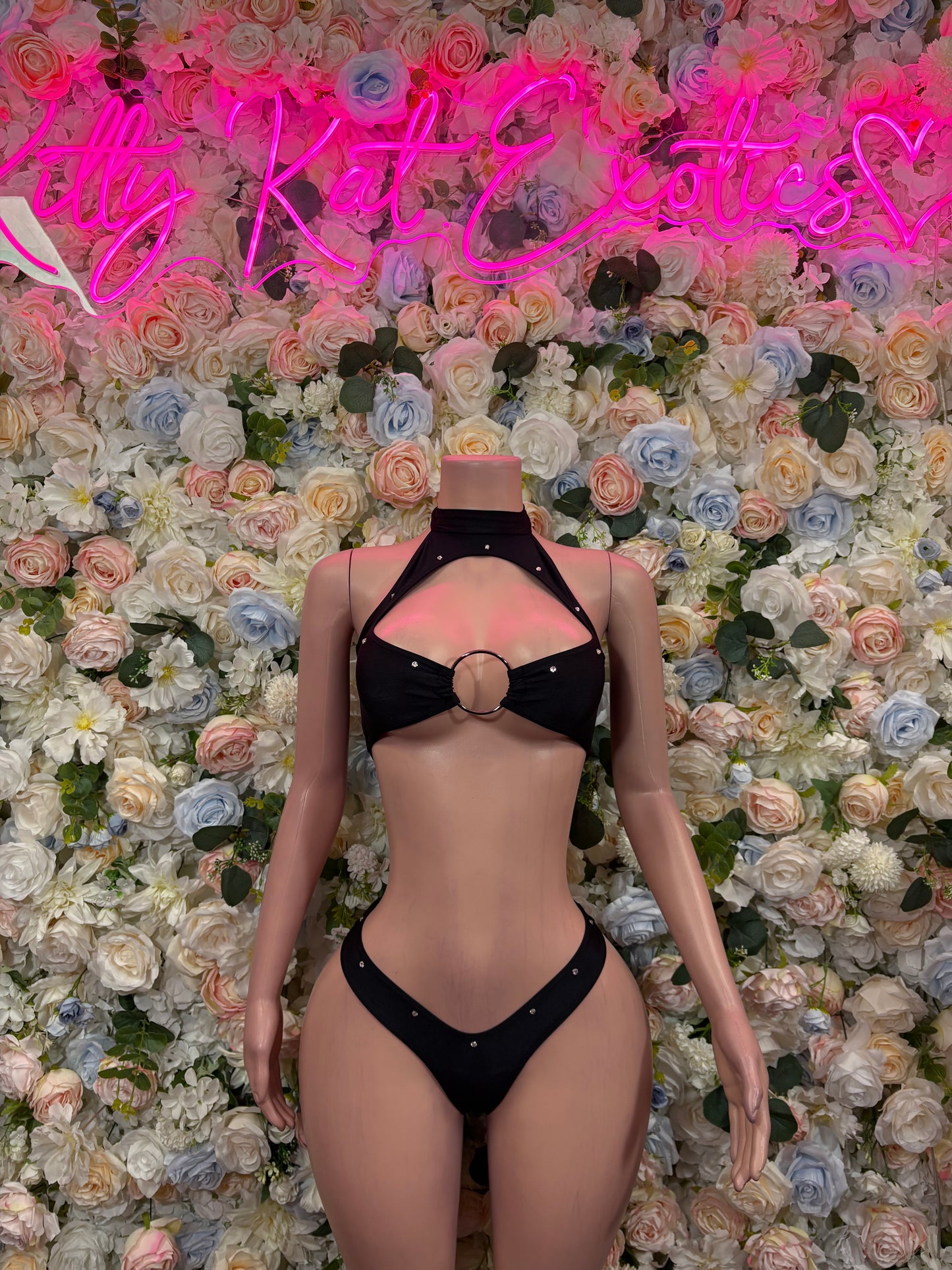 Black Two Piece Set Festival Outfit Dancewear Clubwear Ravewear