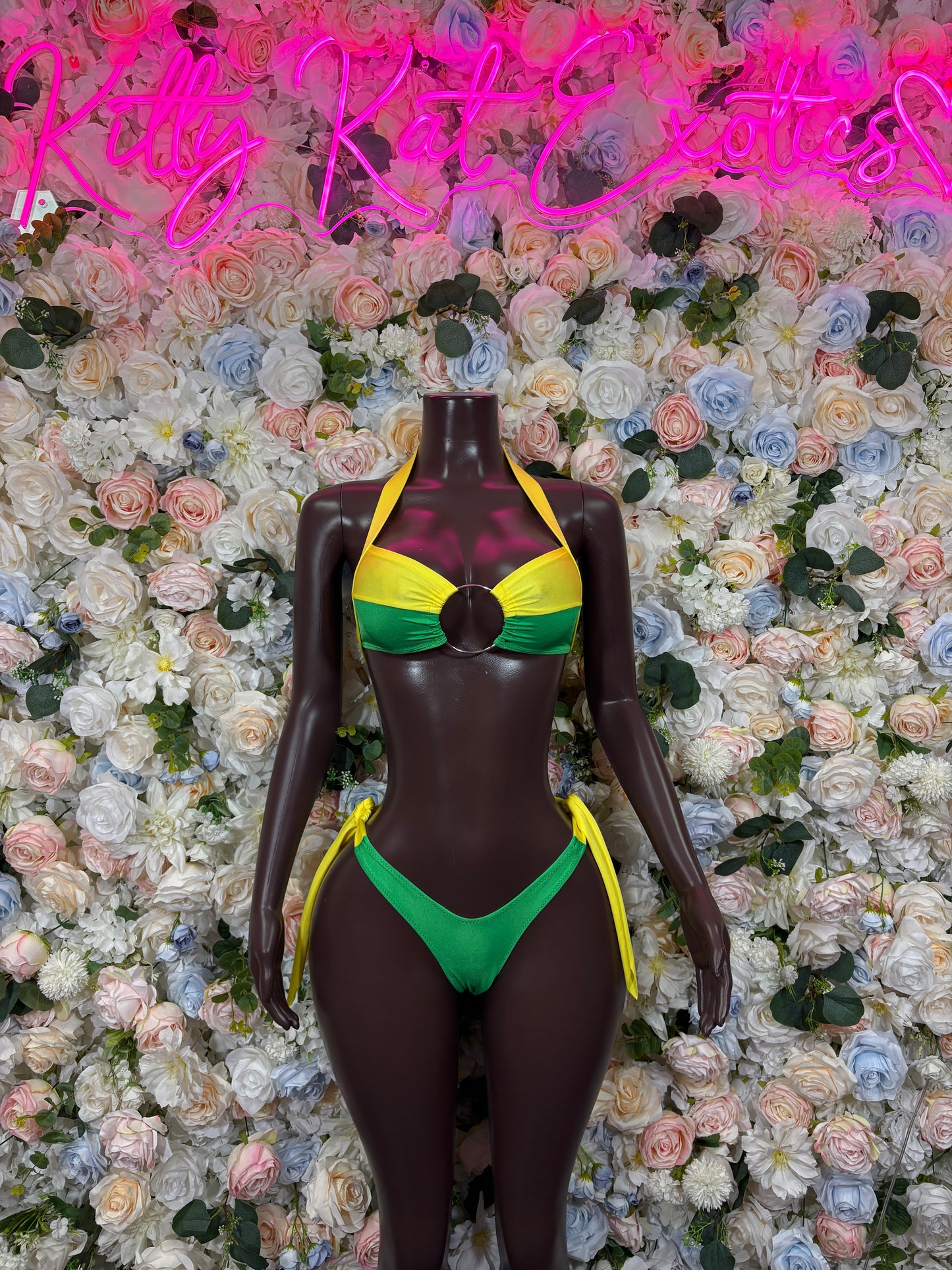 Brazilian Flag Bikini World Cup Costume Festival Outfit Ravewear Exotic Dance wear