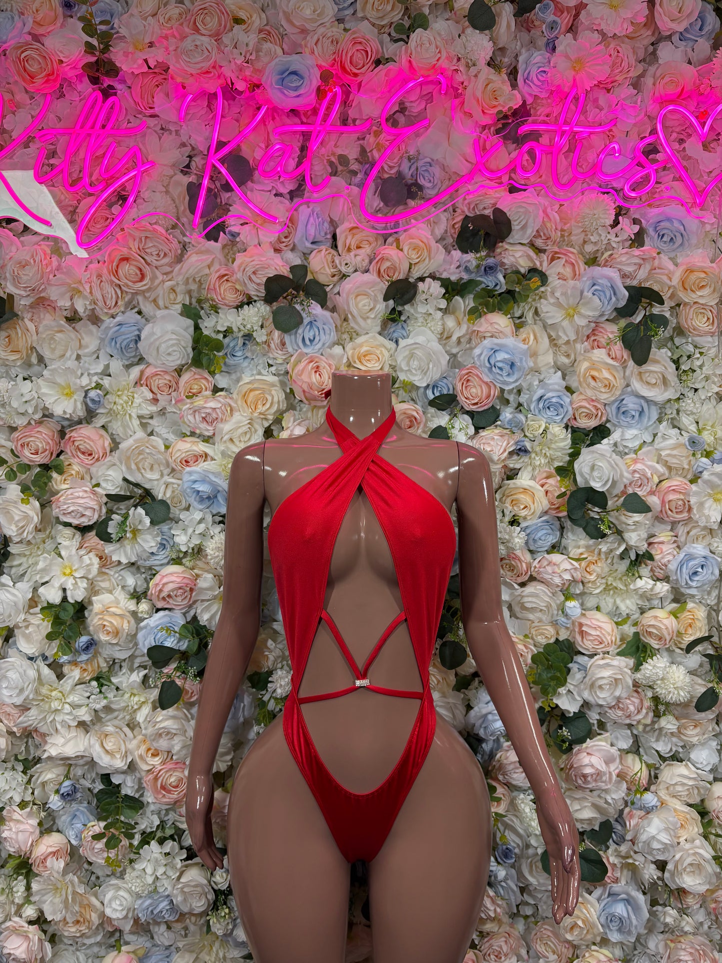 Ravewear Bodysuit Red Festival Outfit - Exotic Dancewear