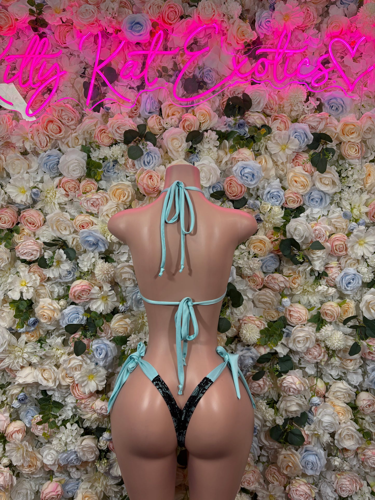 Blue Lace Bikini Two-Piece Exotic Dancewear