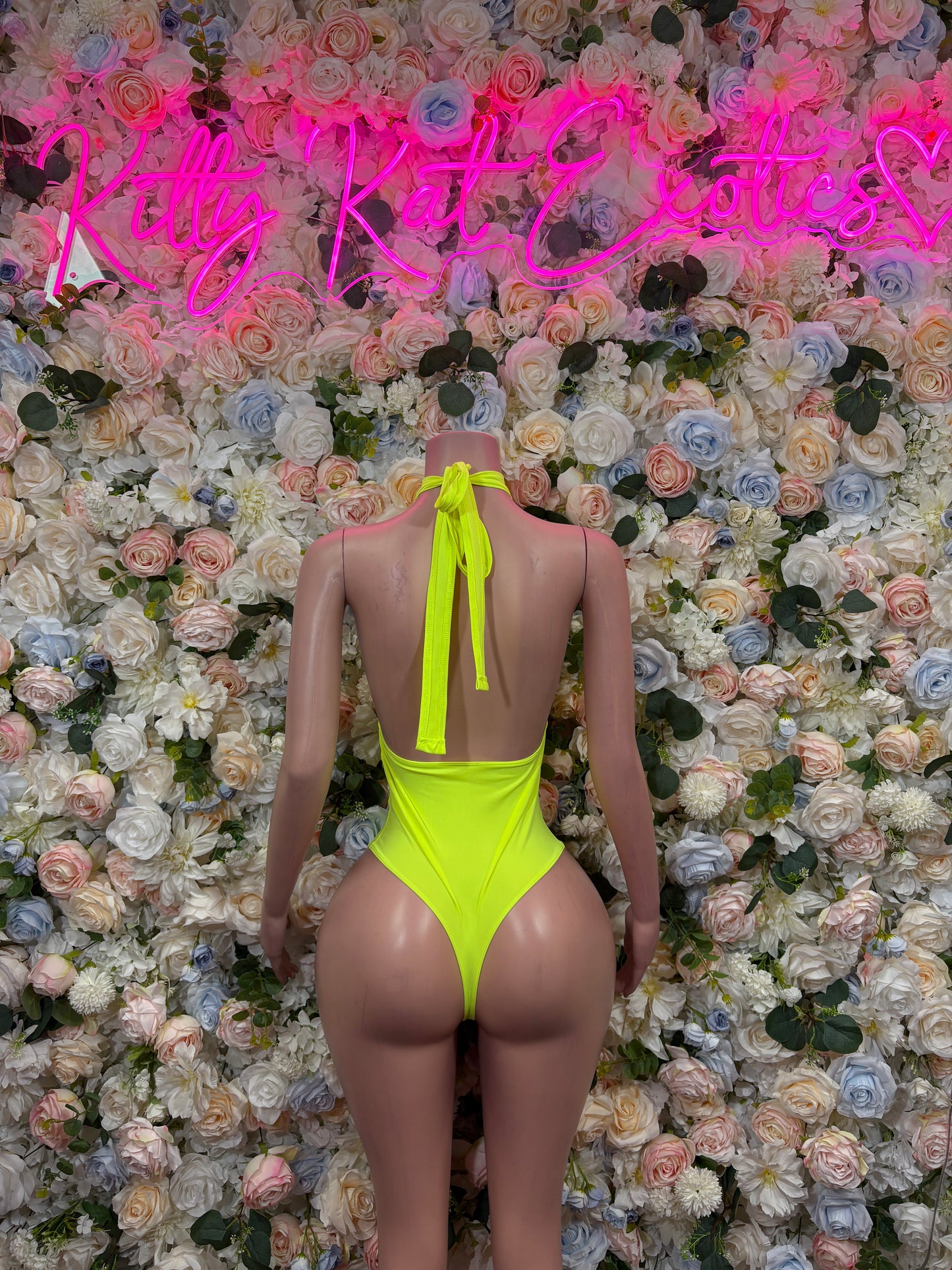 Exotic Dancewear One-Piece Bodysuit - Neon Green Raves, & Festival Clothing