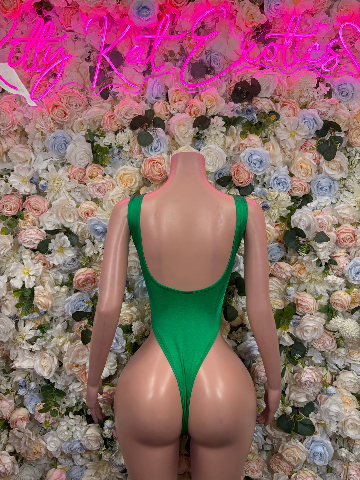 Green Metallic Bottlegirl Bodysuit, Festival Rave Outfit
