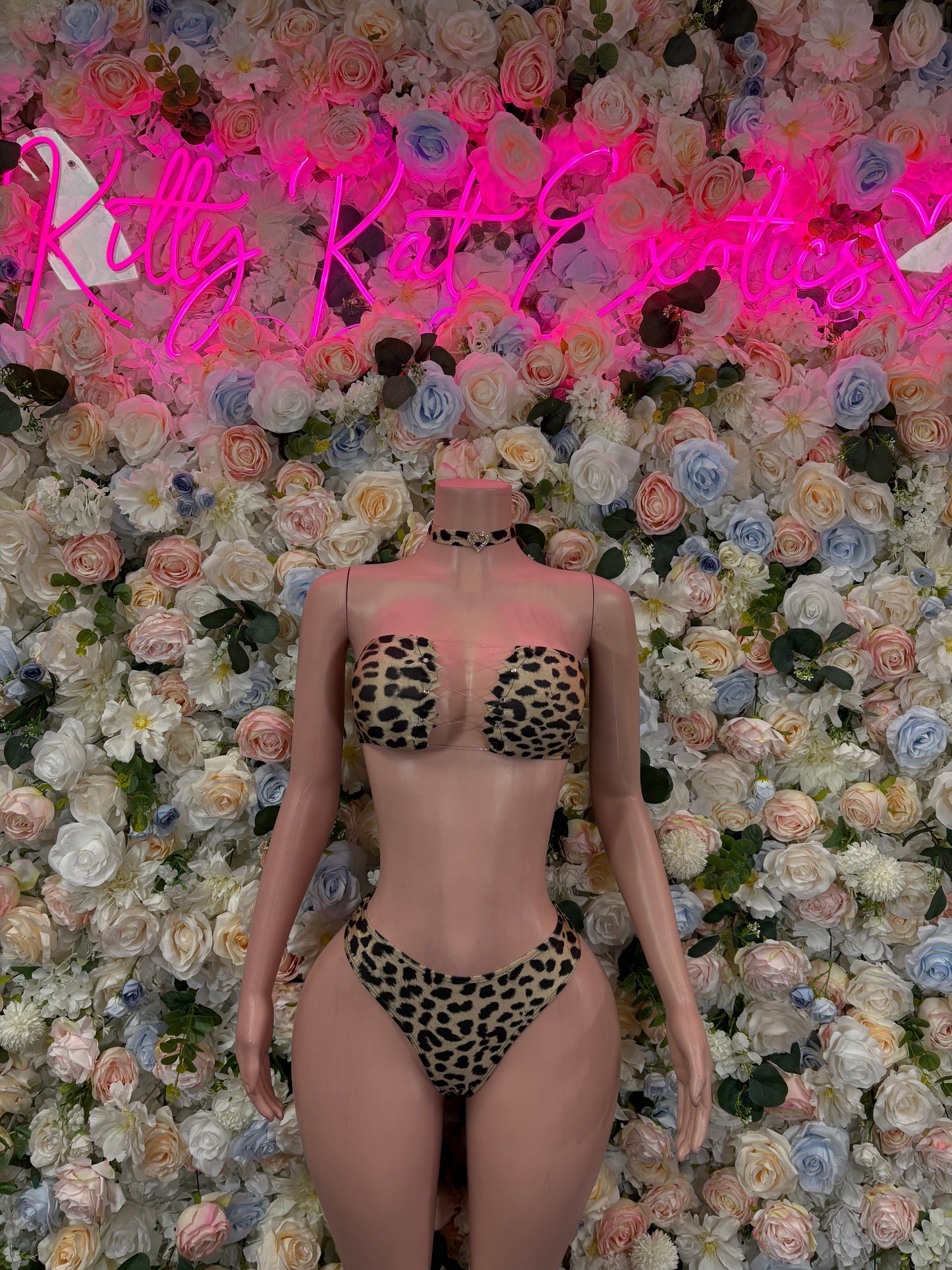 Leopard Print Two Piece Exotic Dancewear Costume