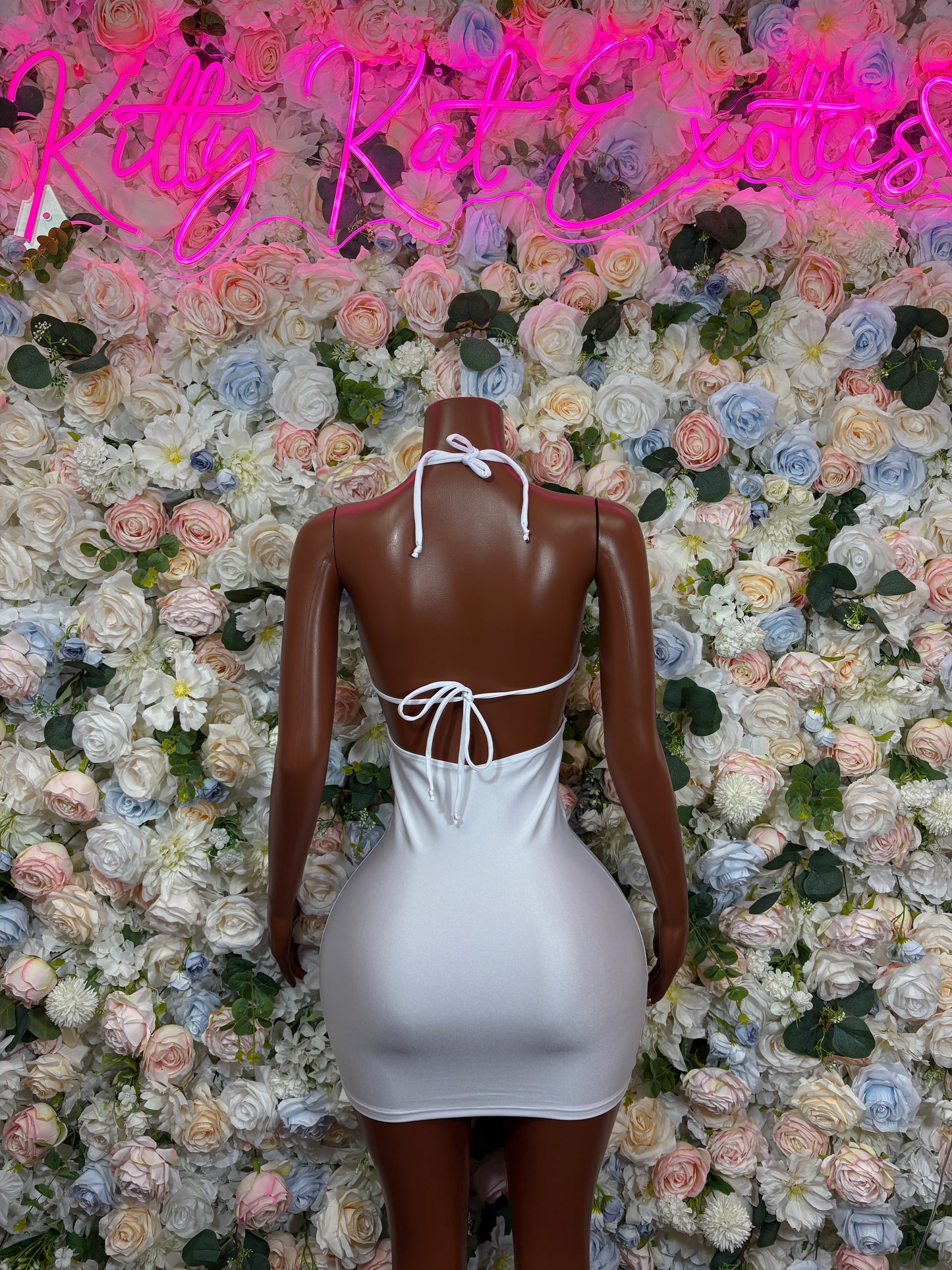 Exotic Dancewear Summer White Festival Mini Dress Exotic Bartender Outfit