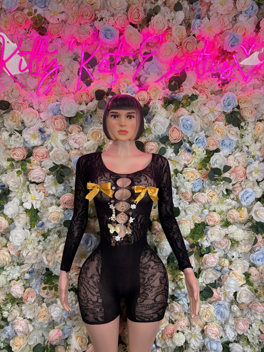 Fishent Dress Black Custom Exotic Dancewear Festival wear