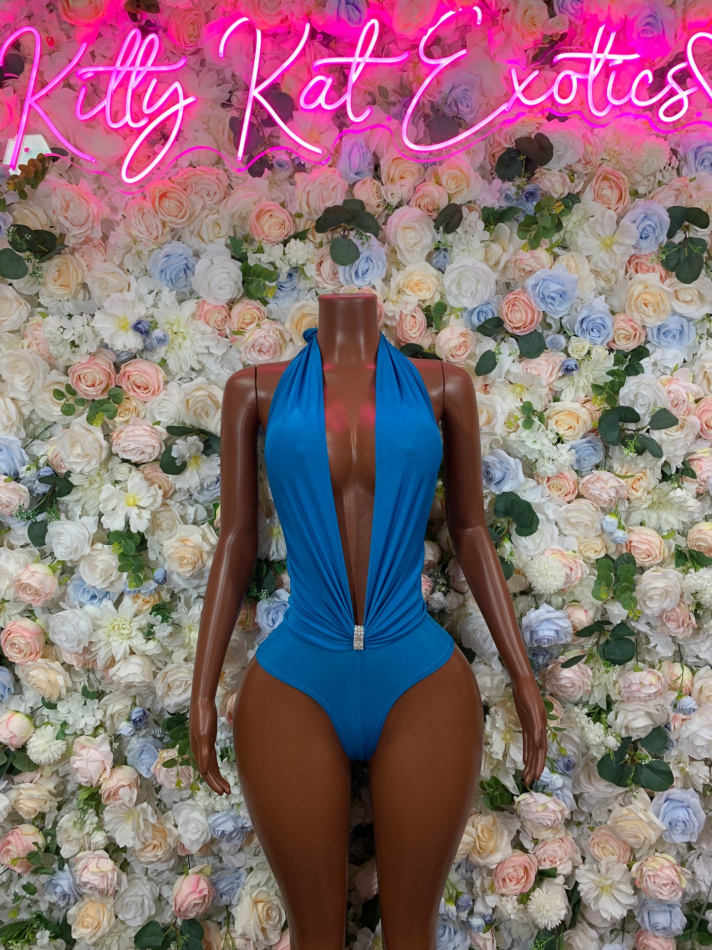 Blue One Piece Rave Outfit, Rave Festival Wear
