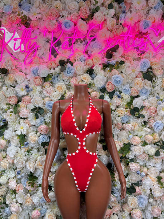 Christmas Costume One Piece Bodysuit Outfit – Holiday Bartender Dancewear Set for Holiday Parties