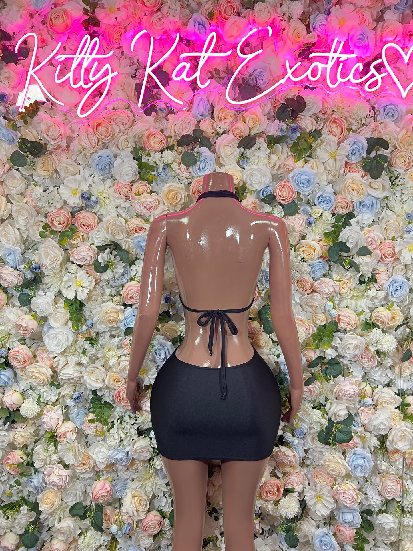 Black Dress - Date Night Club Dress | Rave Festival Exotic Dancewear Clubwear Bottle Girl Ravewear