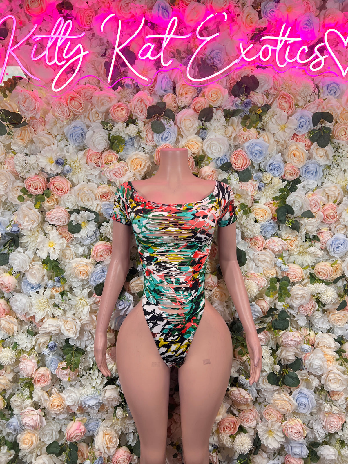 Multicolor One Piece Bodysuit – Summer Festivals & Rave Wear Dancewear