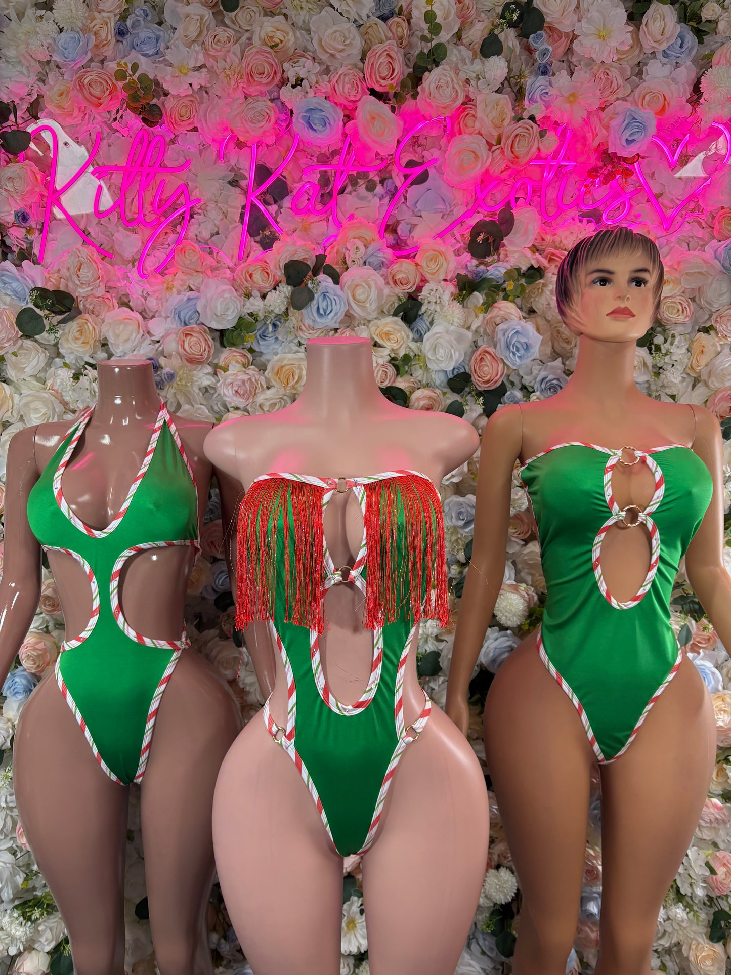 Bottlegirl Christmas Bodysuit - Holiday Design | Exotic Dancewear for Performers, Bottlegirl, Bartender