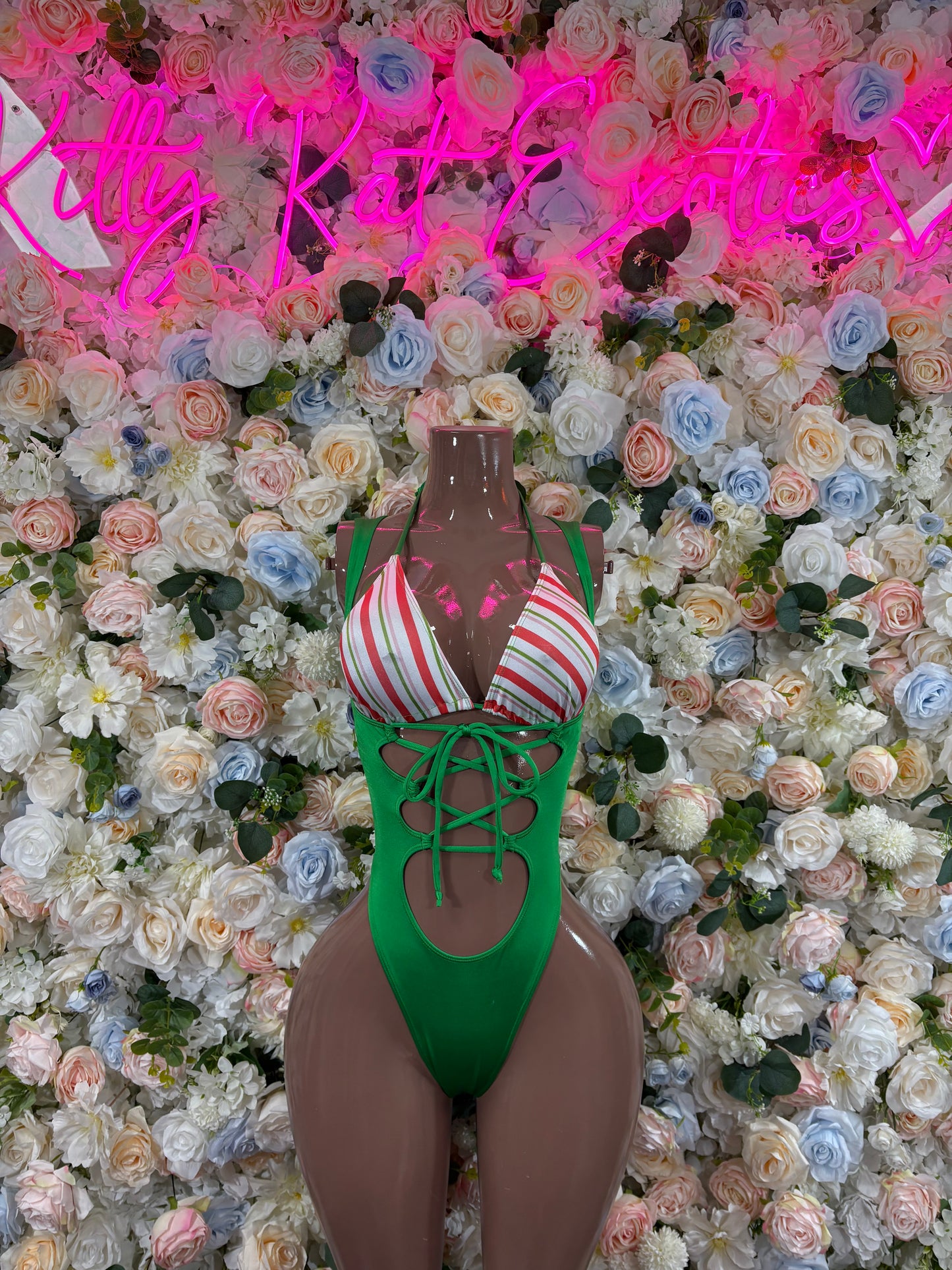 Bottlegirl Christmas Bodysuit - Holiday Design | Exotic Dancewear for Performers, Bottlegirl, Bartender