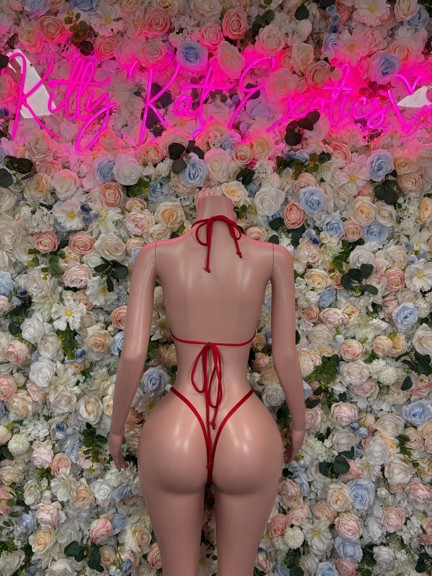 Santa Christmas Costume Two Piece Bikini Set – Holiday Bartender Dancewear Set for Holiday Parties