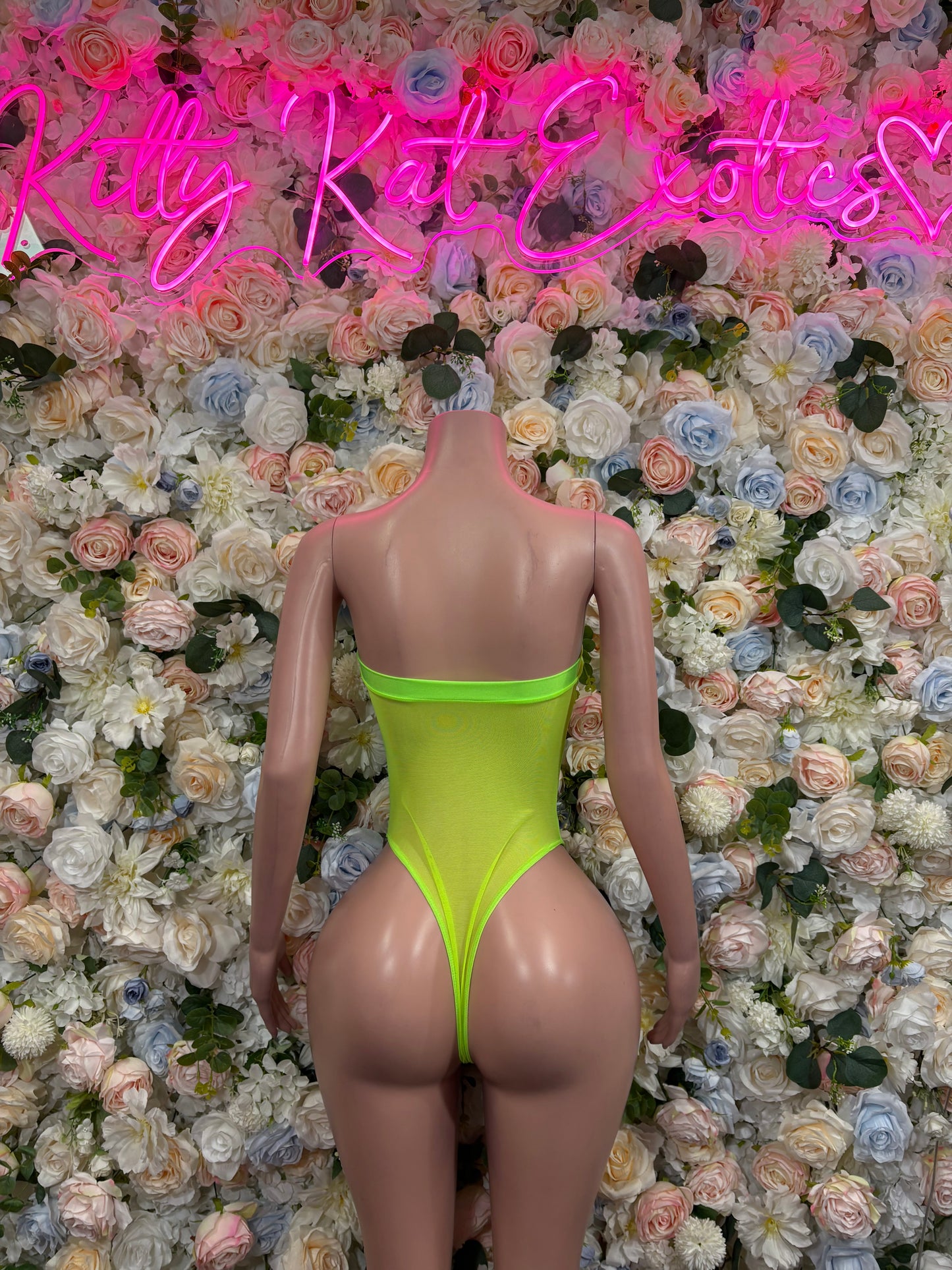 Ravewear Neon Green Bodysuit - Exotic Dancewear for Performers, Raves, & Festival Clothing