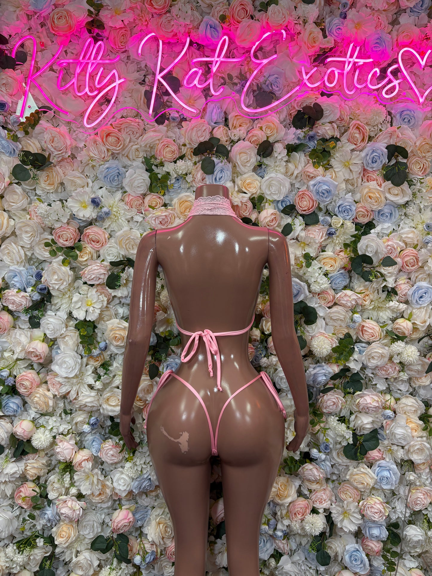 Baby Pink Bikini - Two Piece Exotic Dancewear Rave Festival Outfit