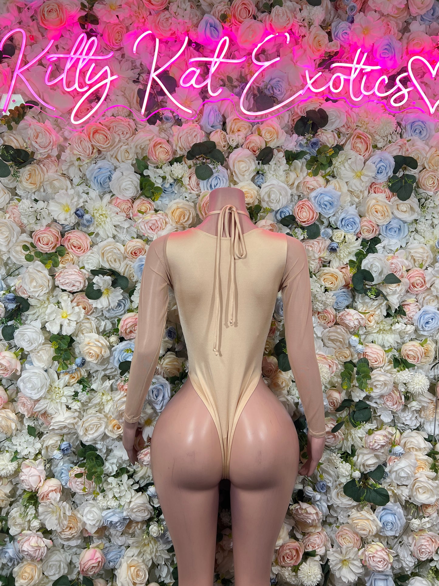 Champagne Gold Lace Criss Cross Cutout Bottlegirl  Bodysuit – Rave Festival Exotic Dance Clubwear