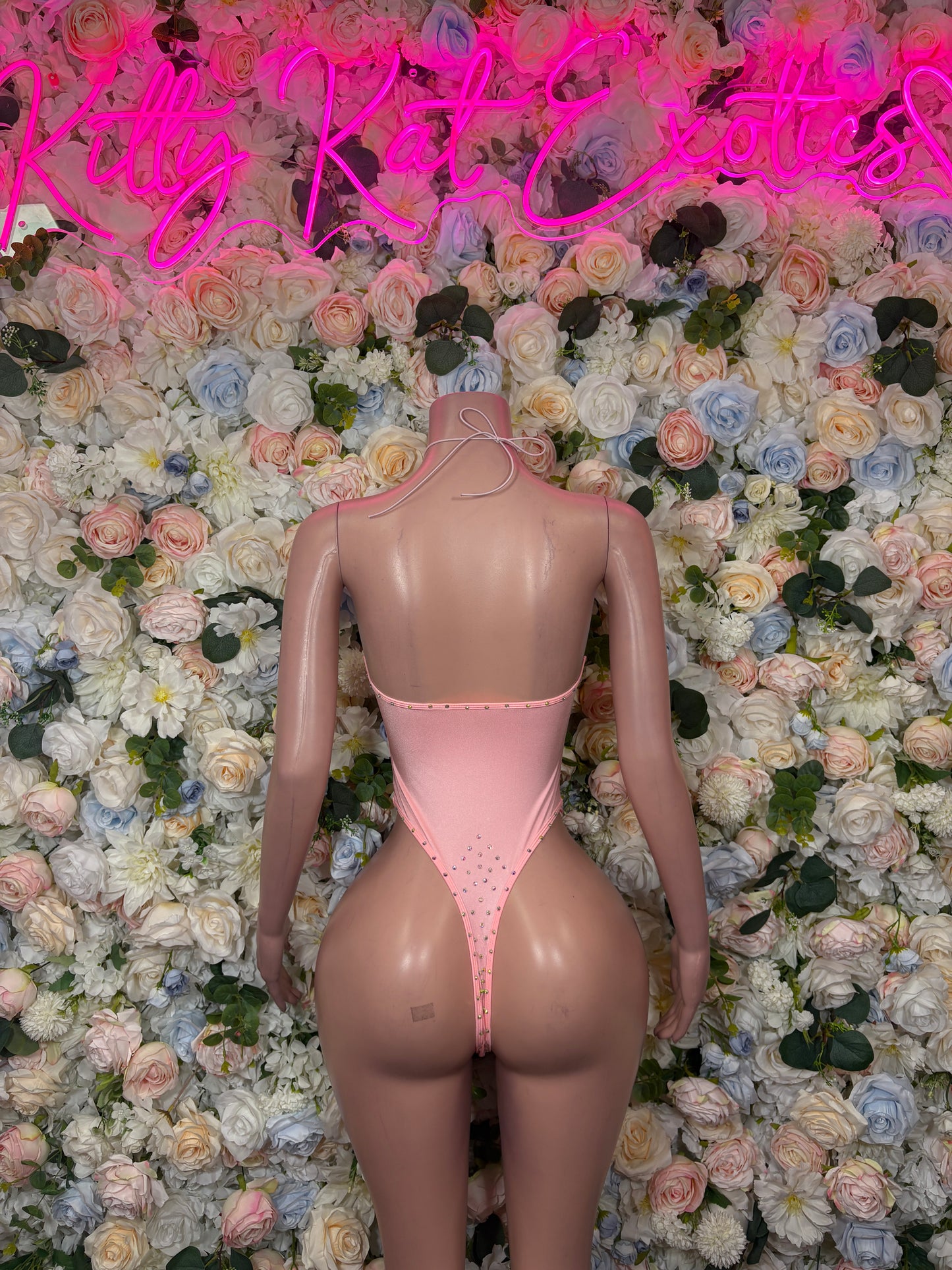 Pink Rhinestone One Piece - Festival Dancewear
