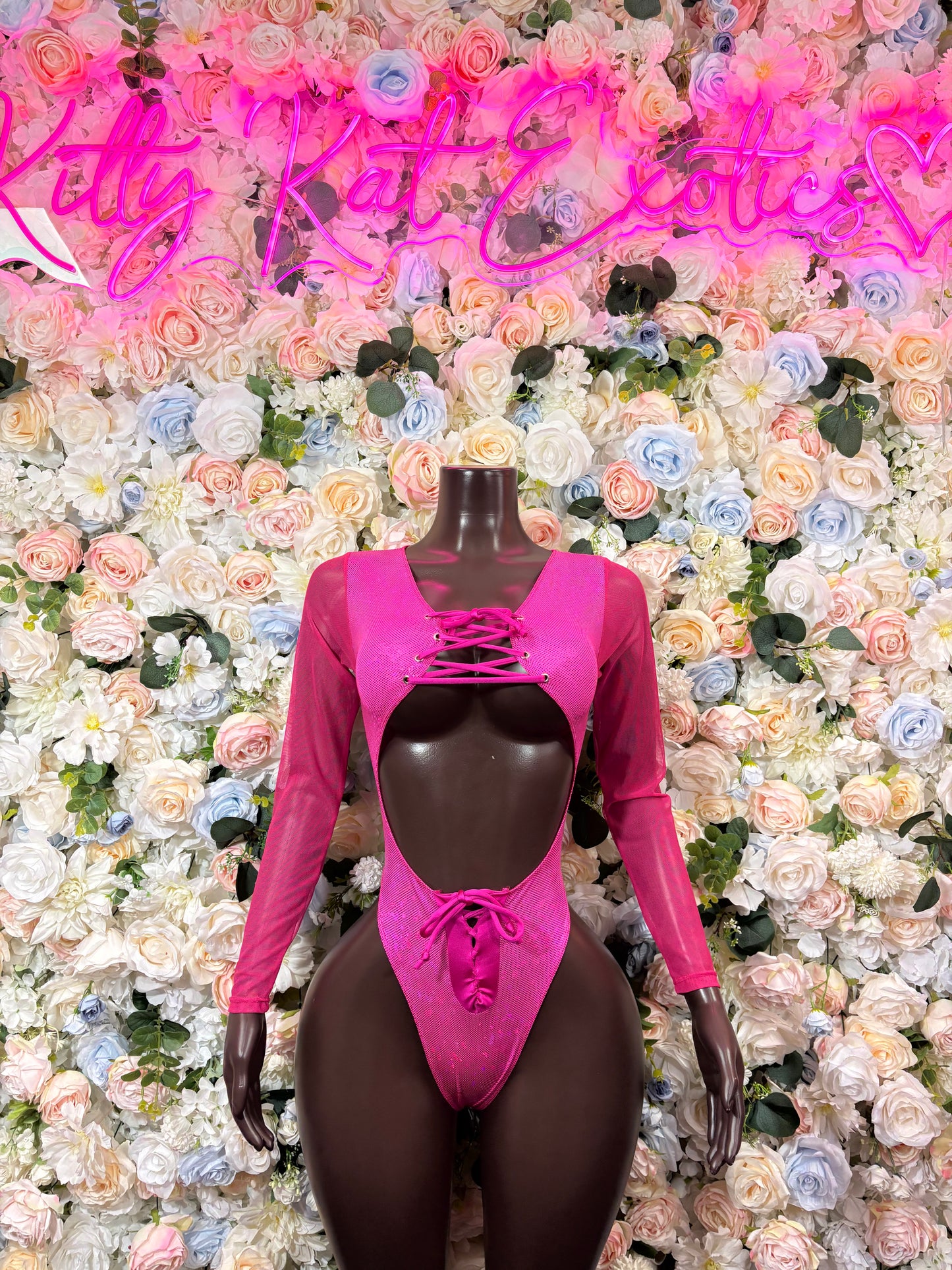 Pink Bodysuit Exotic Dancewear