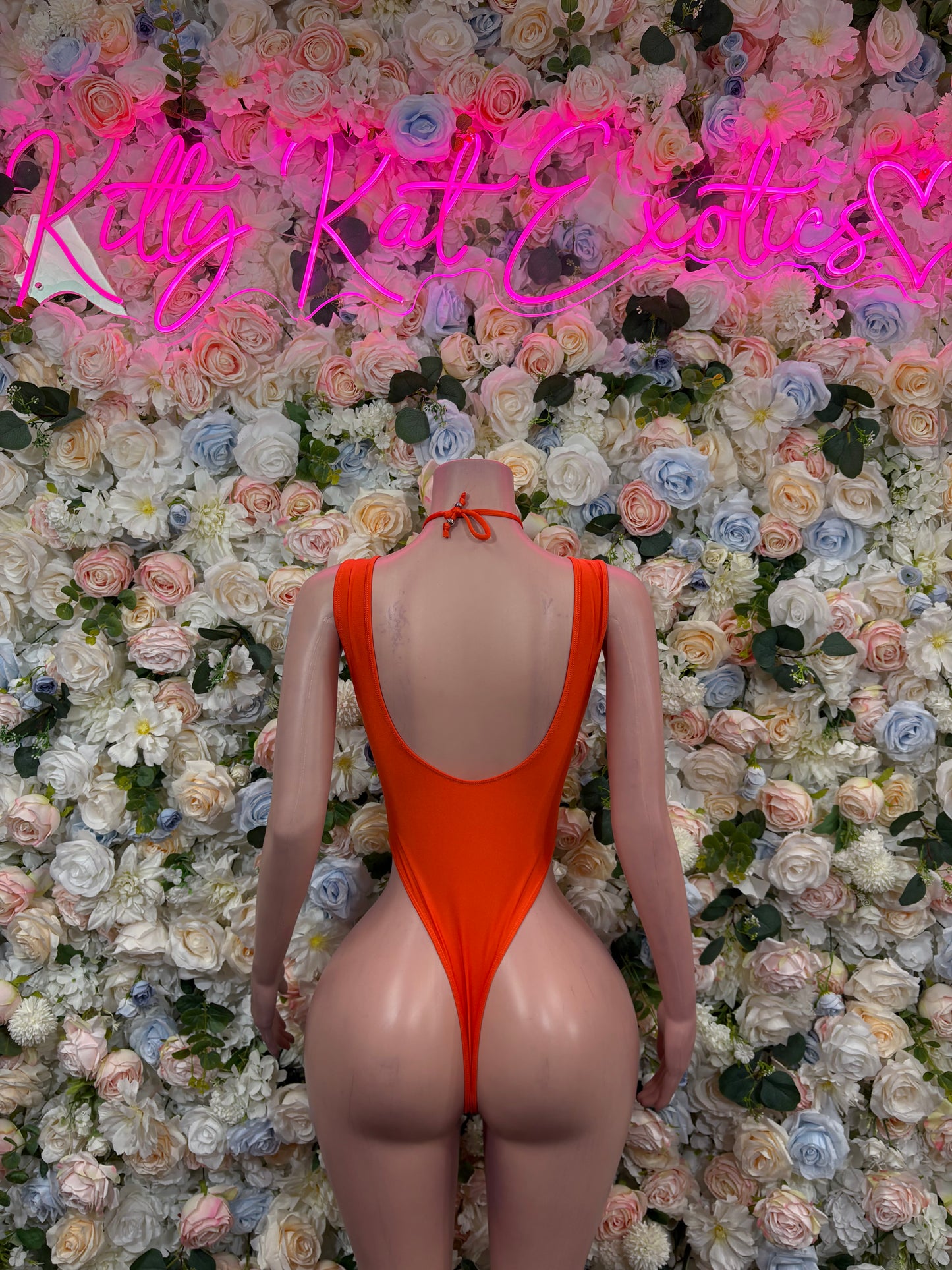 Women’s Bodysuit Orange One-Piece Bodysuit – Summer Festivals & Rave Wear Dancewear