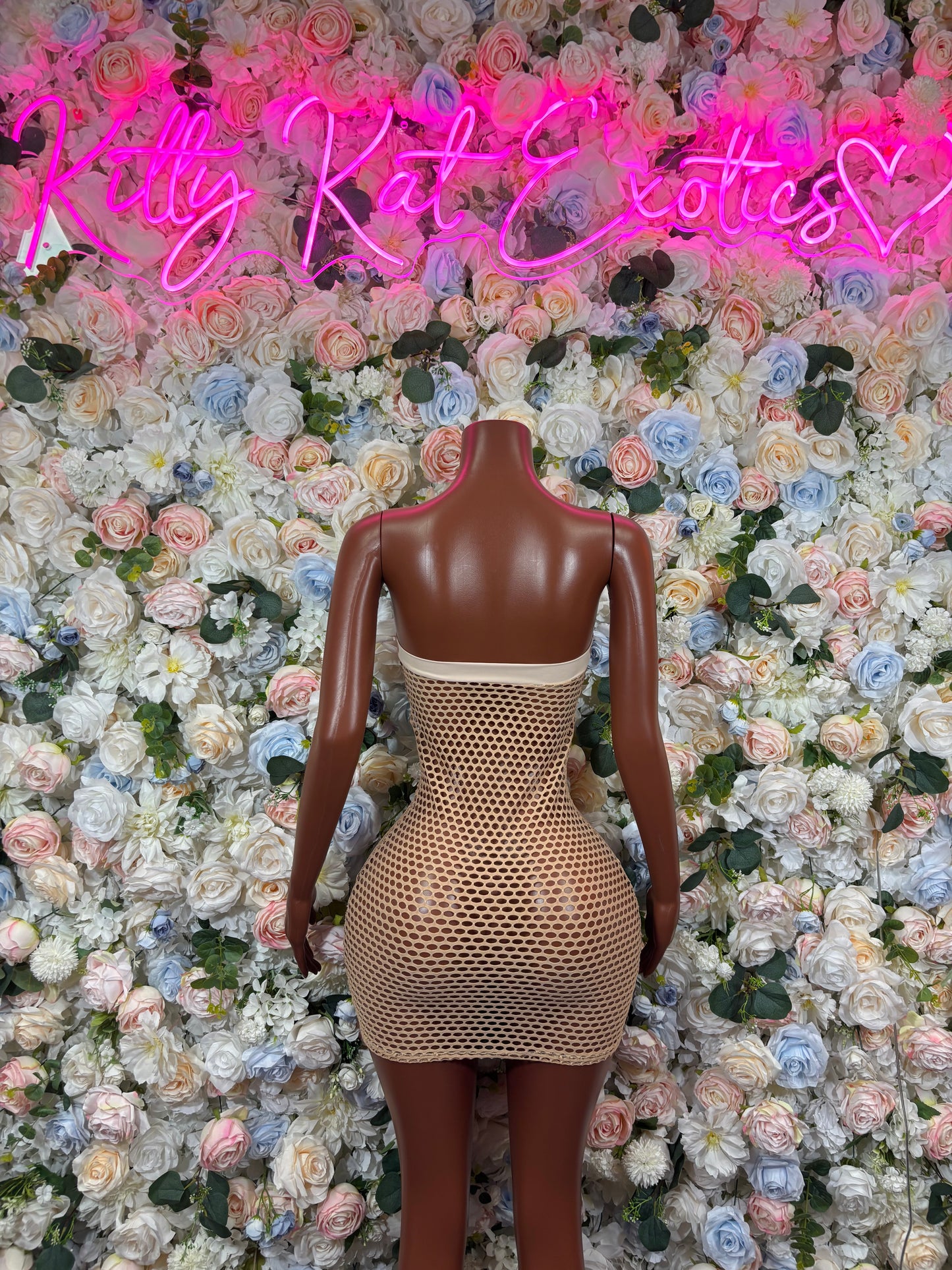 Nude Dress for Women - Date Night Mini Dress | Rave Festival Exotic Dancewear Bottle Girl Clubwear