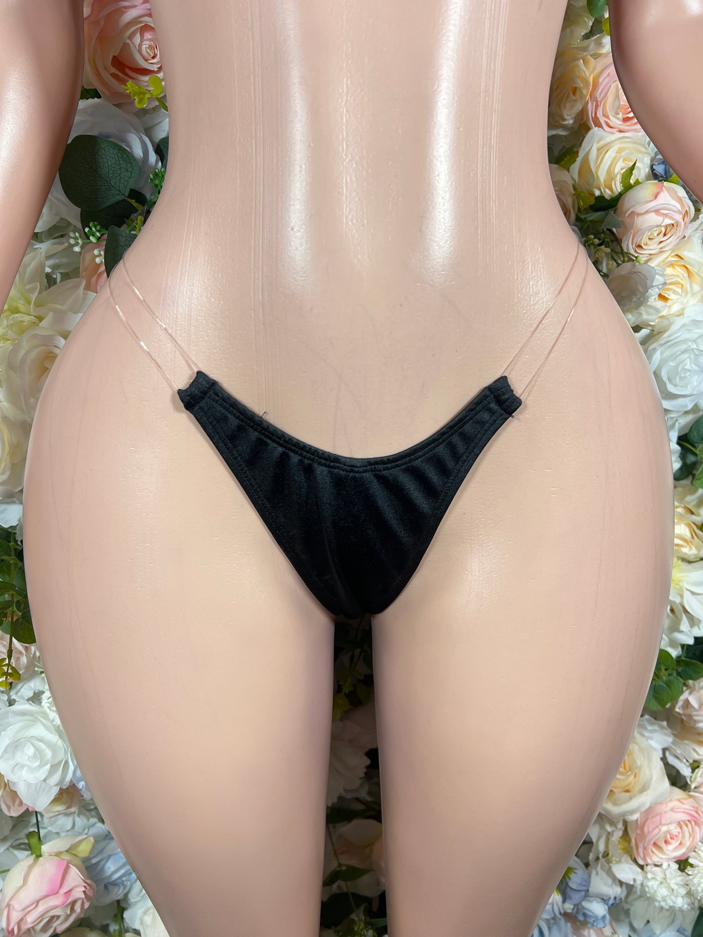 Black Thong Panties for Women - Exotic Dancewear Stripper G-String, Pole Dance Performance Underwear