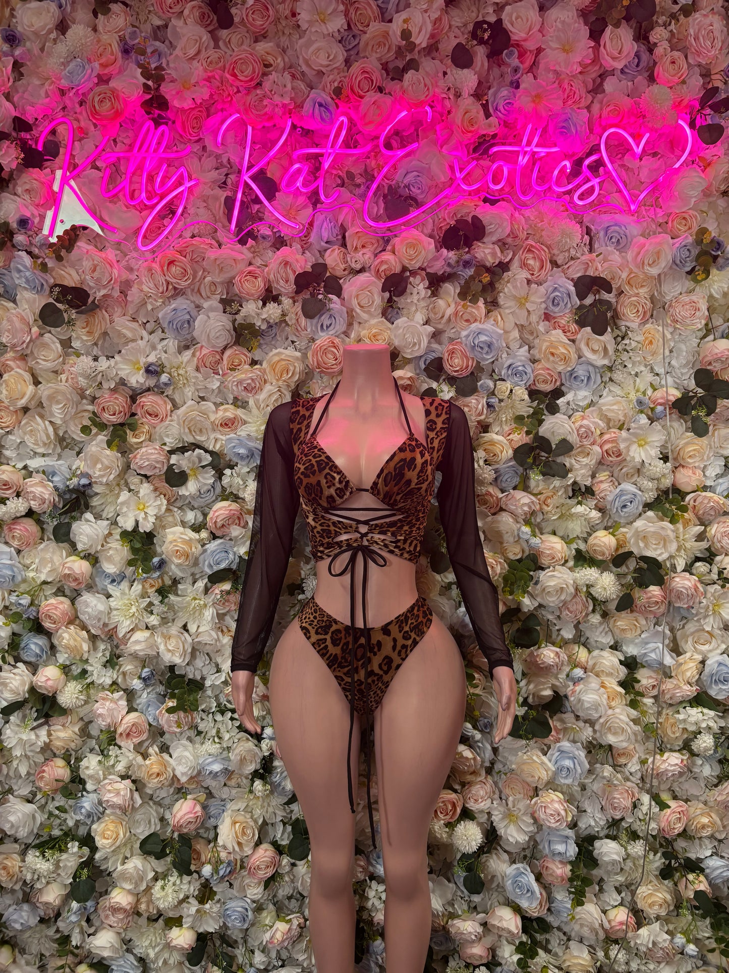 Bottlegirl One-Piece Bodysuit - Leopard Print Design| Exotic Dancewear for Performers, Raves, & Festival Clothing